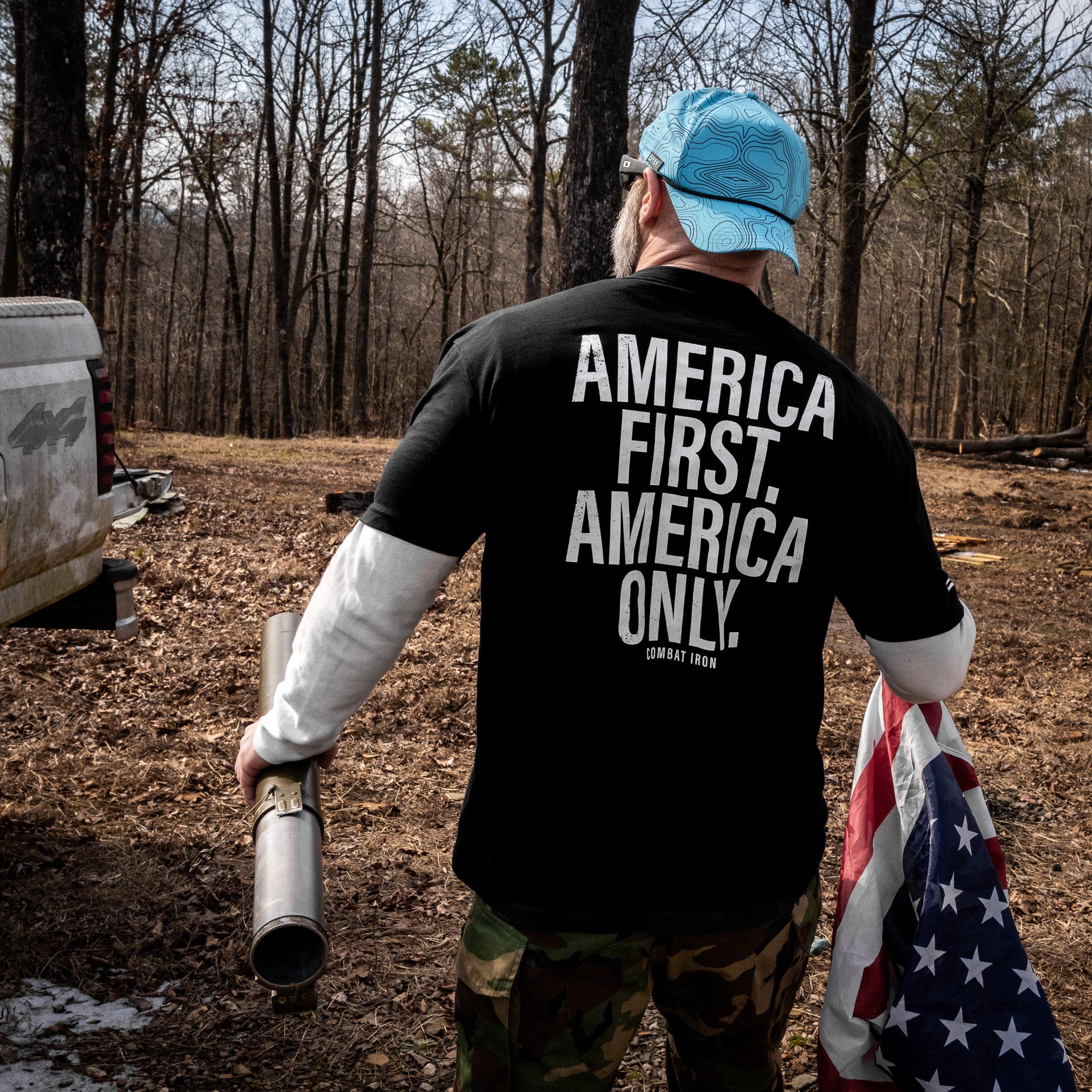 America First. American Only. Men's T-Shirt - Image 4