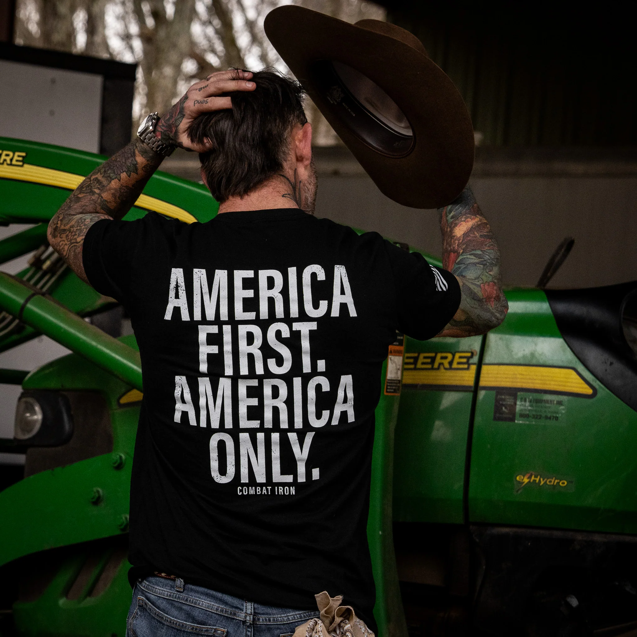 America First. American Only. Men's T-Shirt - Image 6