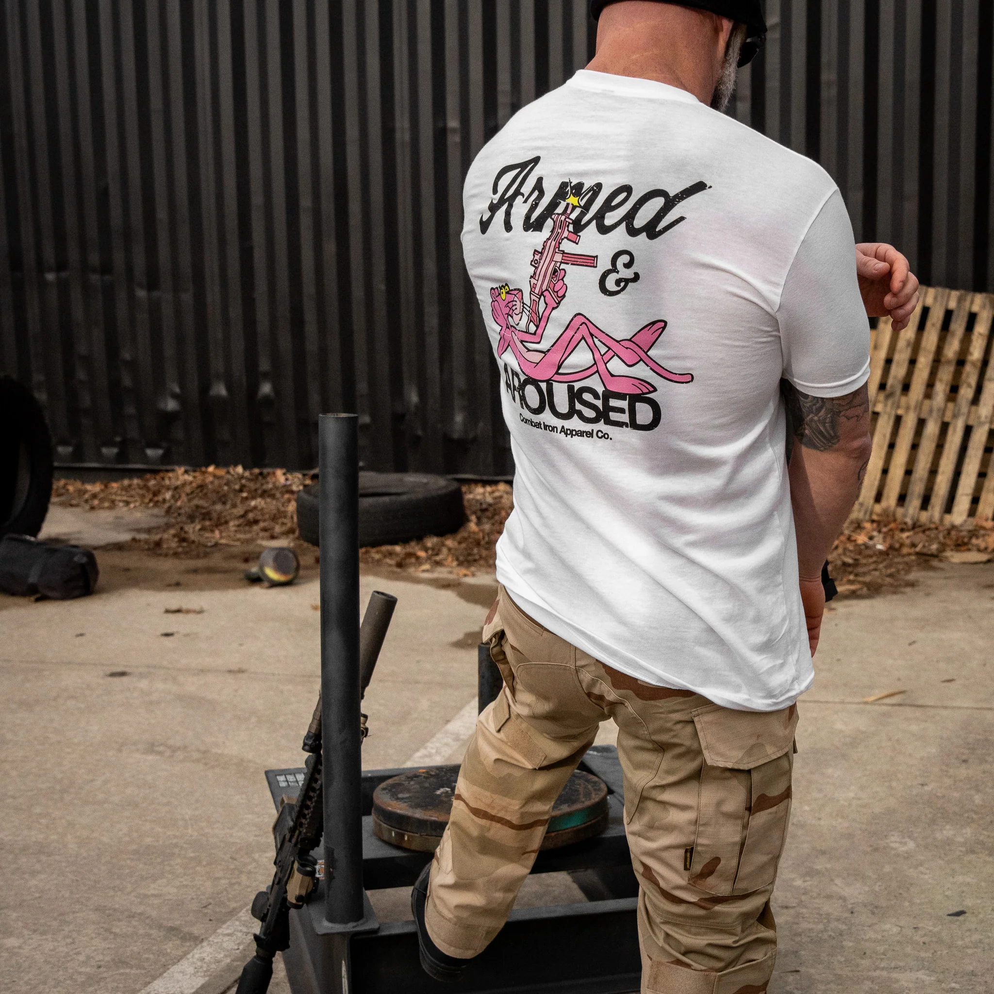 Armed and Aroused  Men's T-Shirt - Image 15