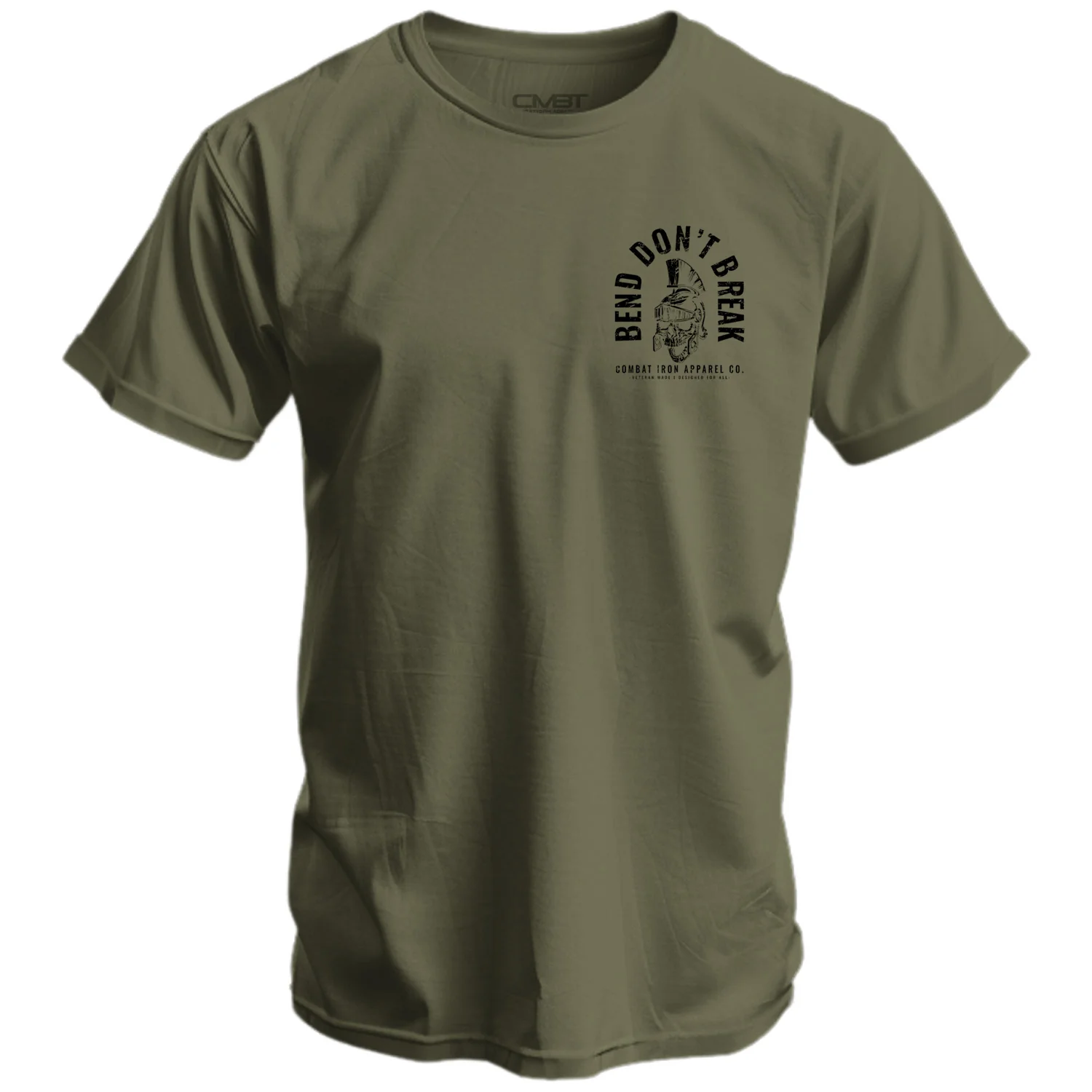 Bend Don't Break Barbell Skull Men's T-Shirt - Image 3