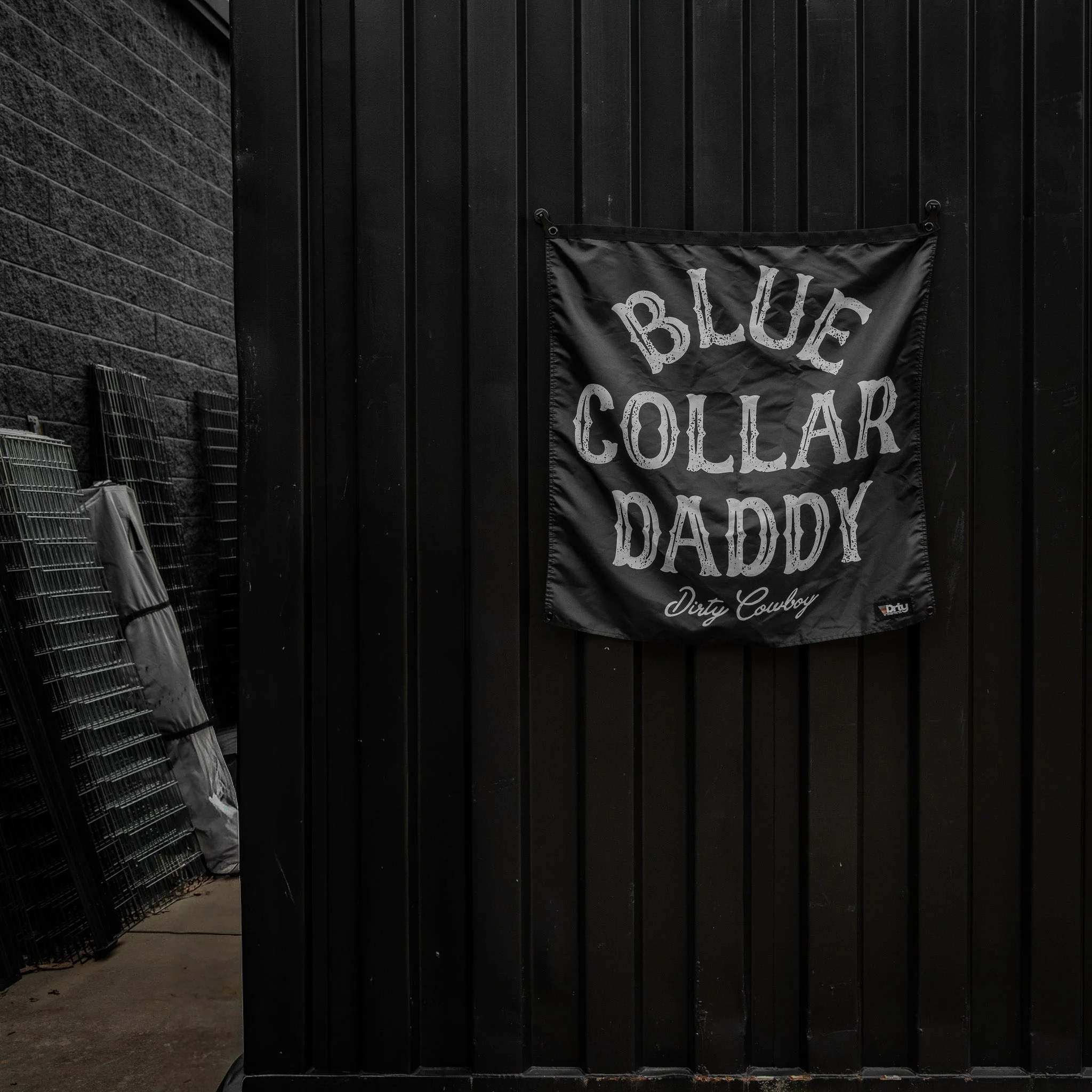 Blue Collar Daddy 3' x 3' Flag - Image 3