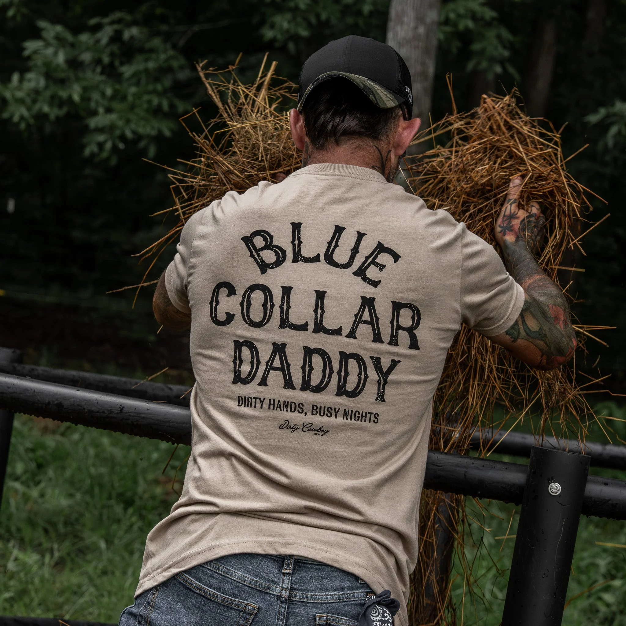 Blue Collar Daddy Men's T-Shirt - Image 13