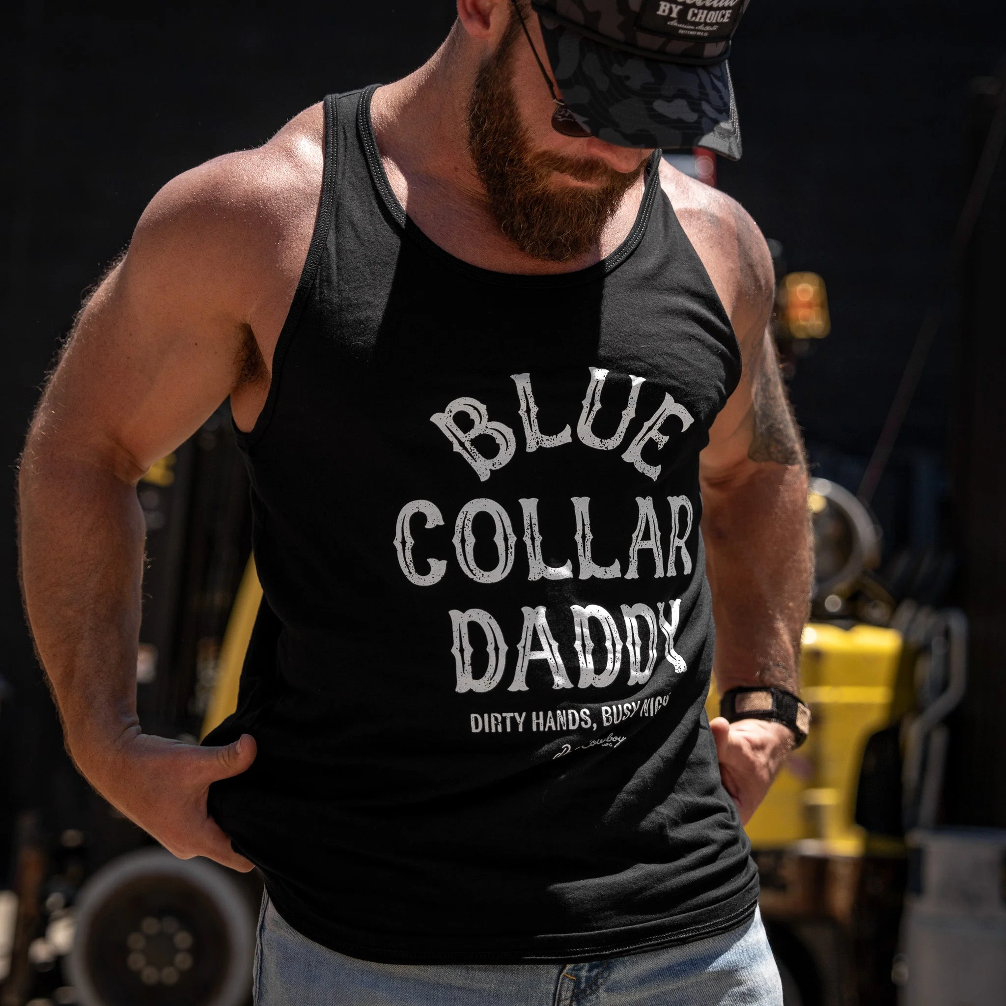 Blue Collar Daddy Men's Tank Top - Image 3