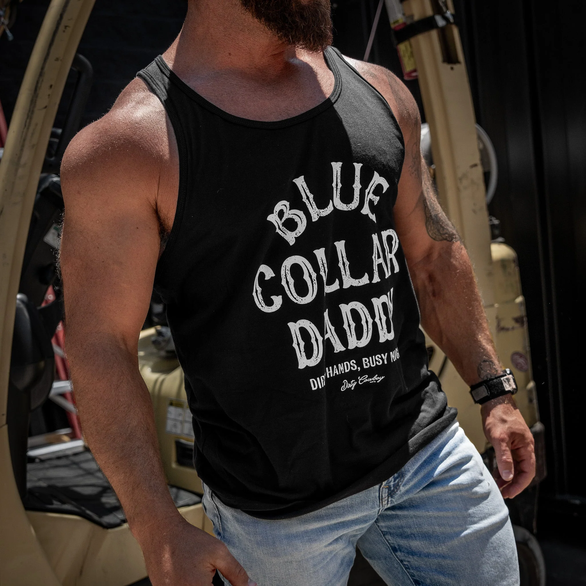 Blue Collar Daddy Men's Tank Top - Image 7