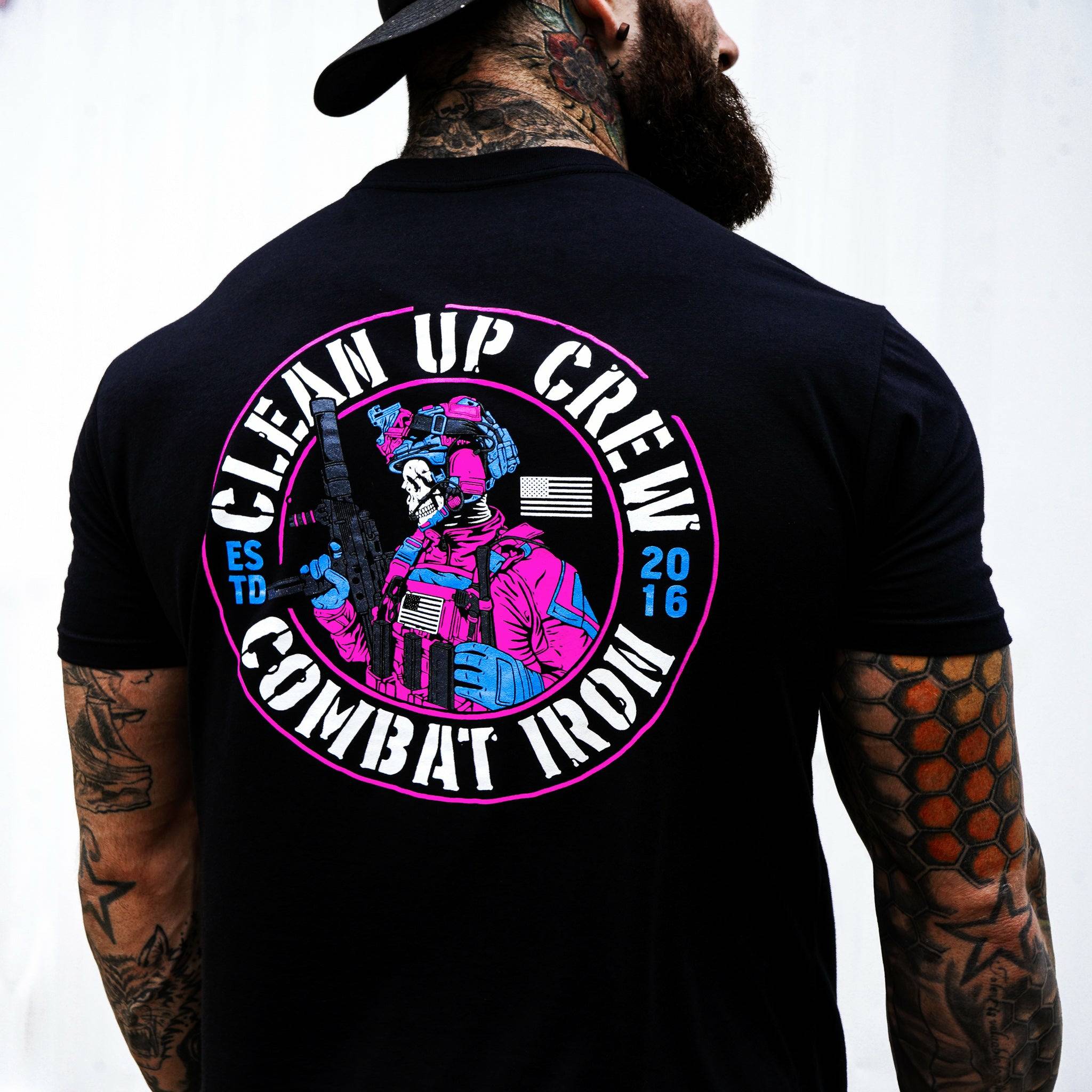 Clean up Crew Operator Skull Men's T-Shirt - Image 4
