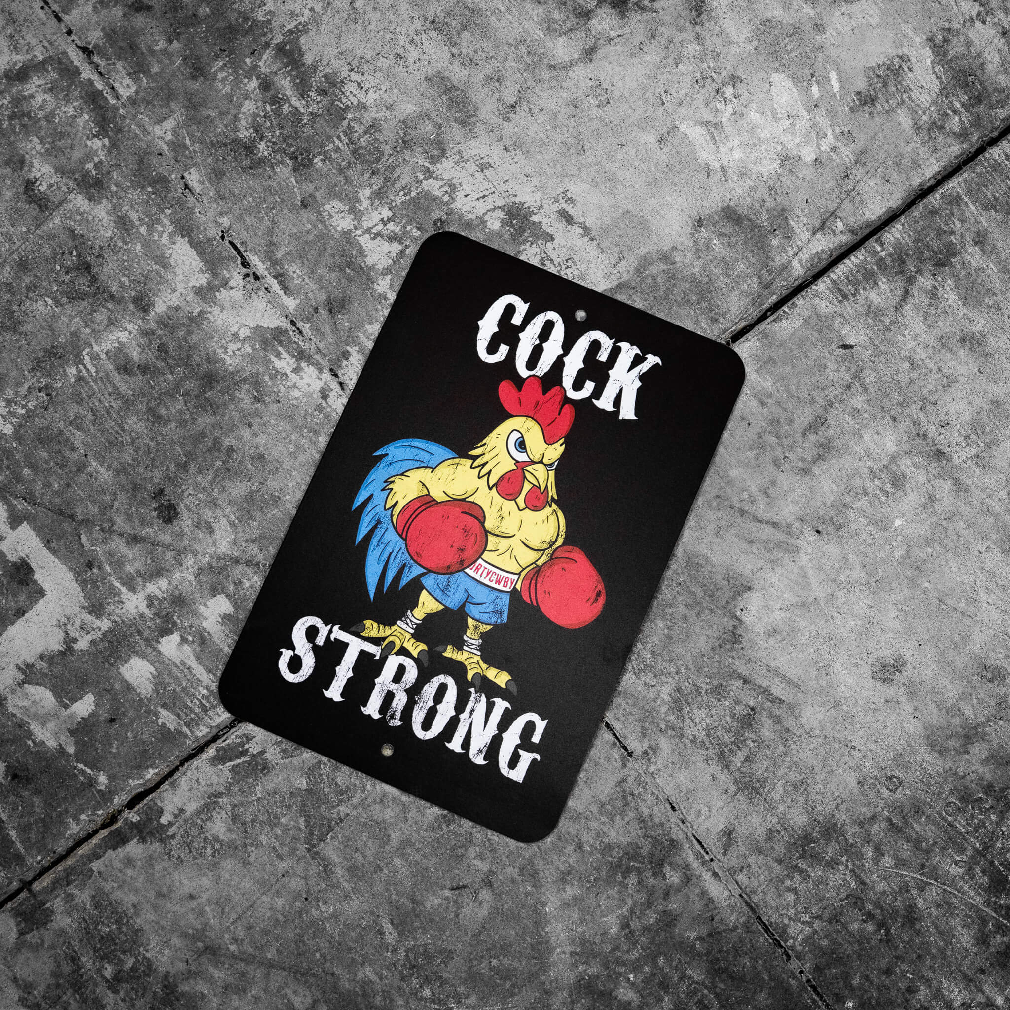 Cock Strong Boxing Chicken Metal Sign - Image 4