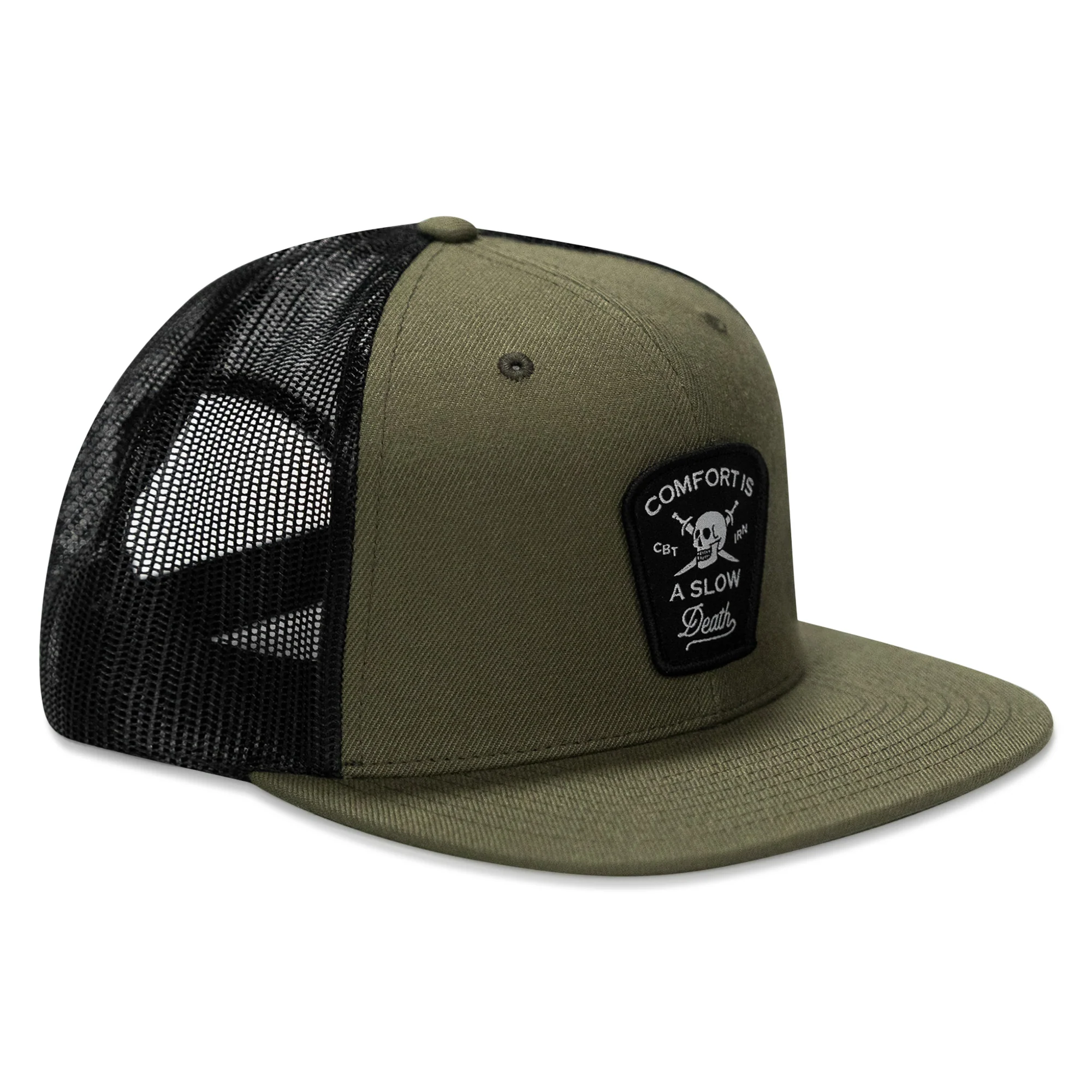 Comfort Is A Slow Death Patch Flatbill Snapback Hat - Image 11