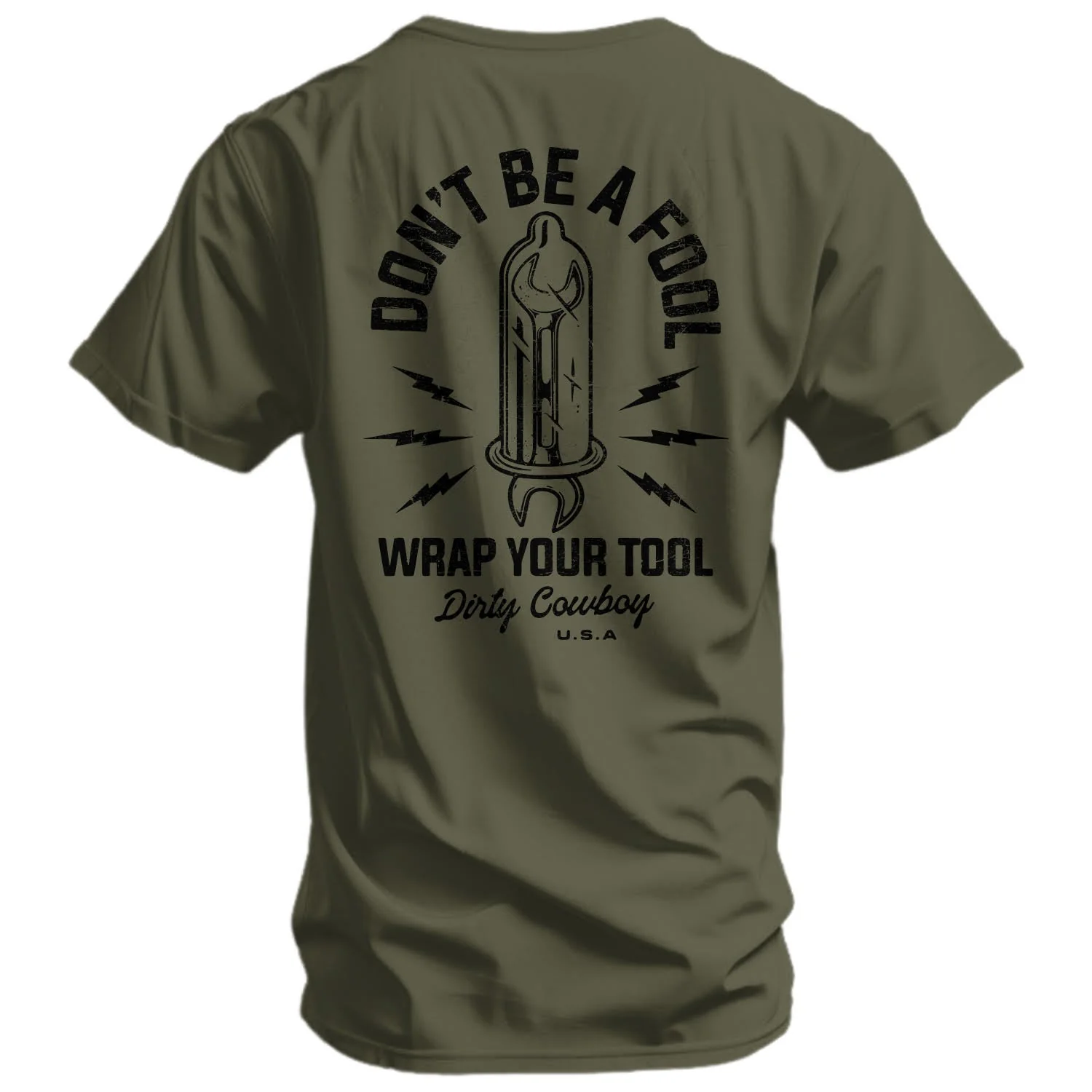 Don't Be a Fool. Wrap Your Tool Men's T-Shirt - Image 9