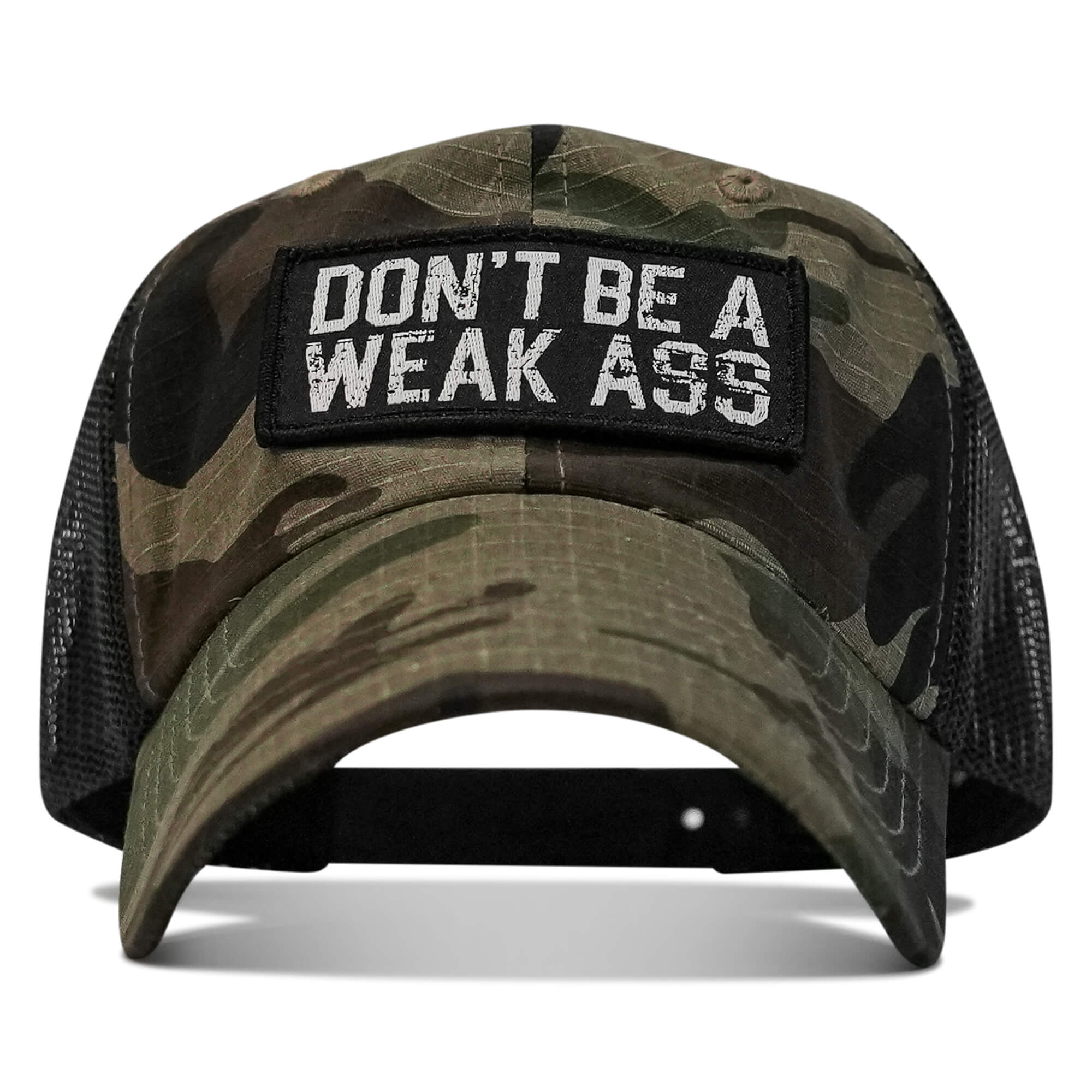 Don't Be A Weak Ass Patch Tactical Ripstop Mesh Snapback Hat - Image 16
