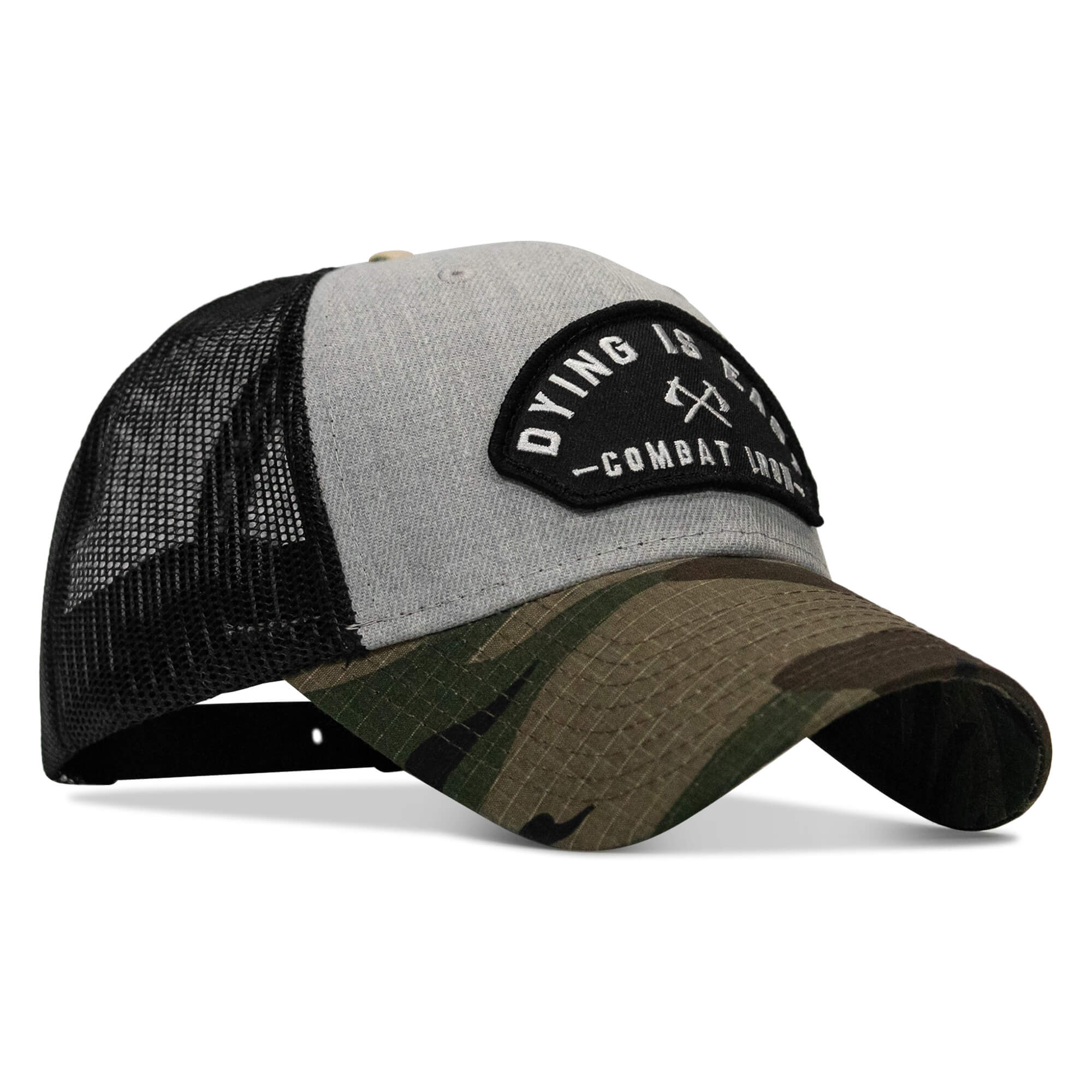 Dying Is Easy Arched Patch Snapback Hat - Image 3