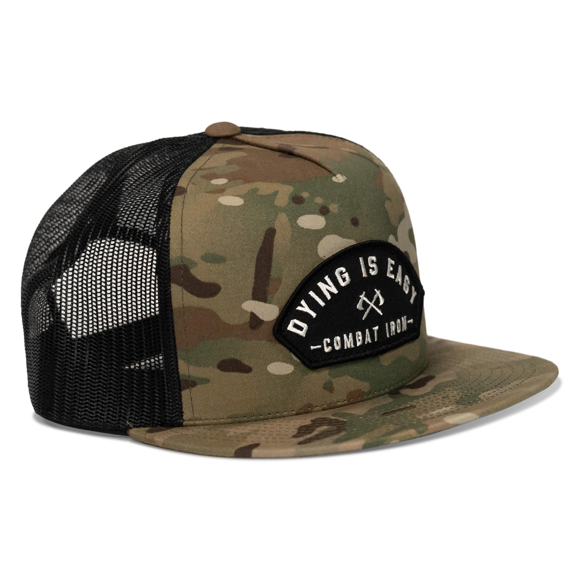Dying Is Easy Patch Flatbill SnapBack Hat - Image 7