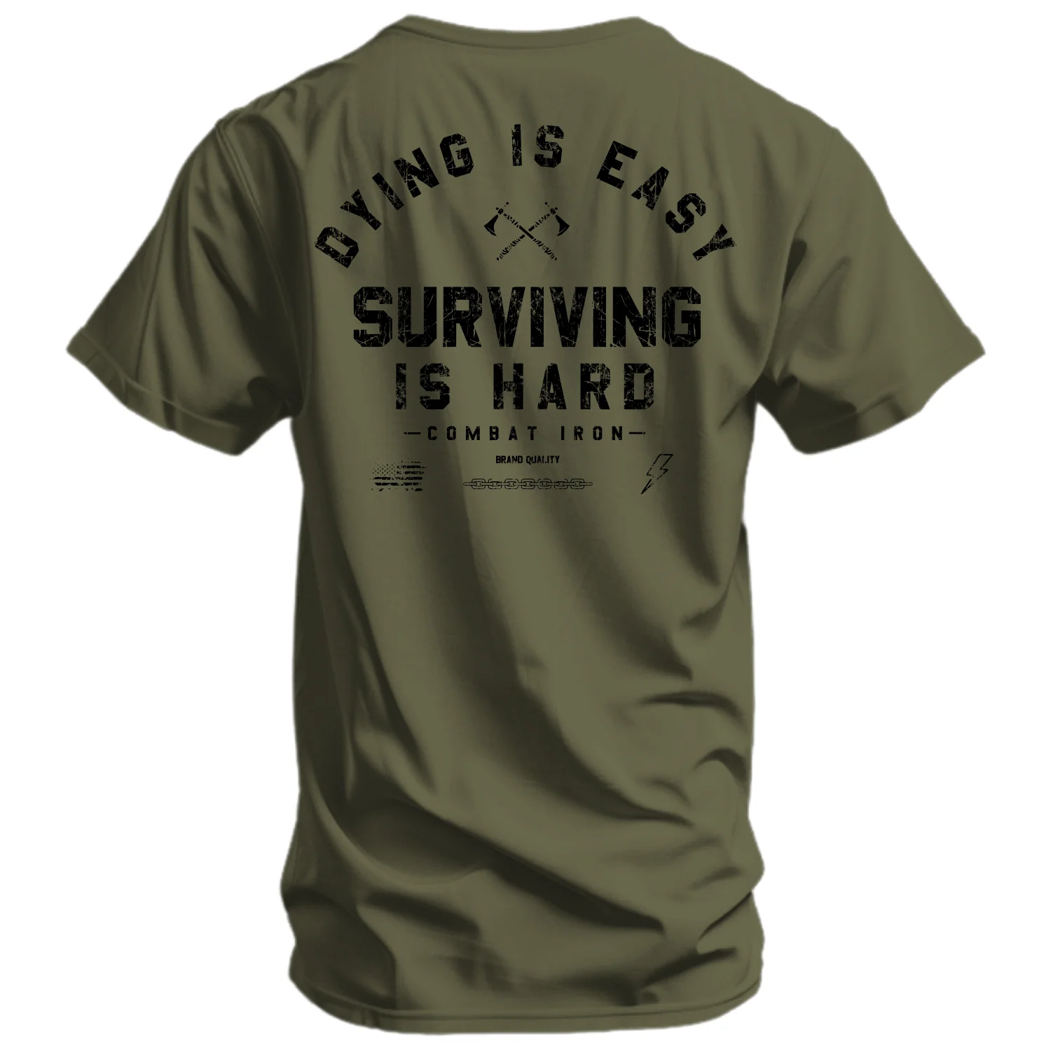 Dying is Easy. Surviving Is Hard Men's T-Shirt - Image 15
