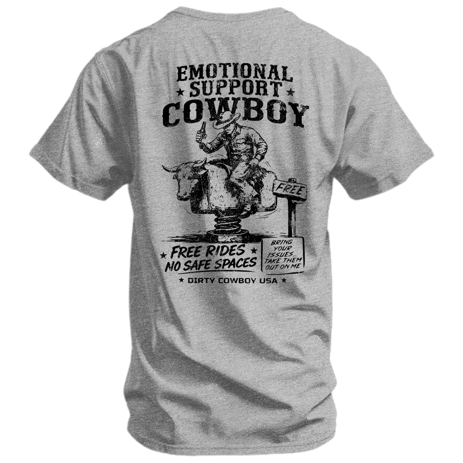 Emotional Support Cowboy Men's T-Shirt - Image 3