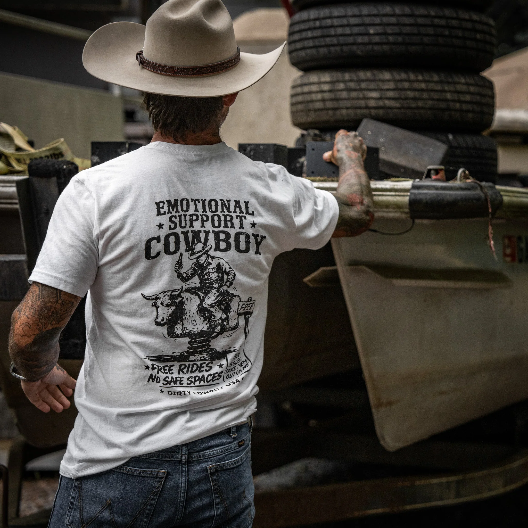 Emotional Support Cowboy Men's T-Shirt - Image 6