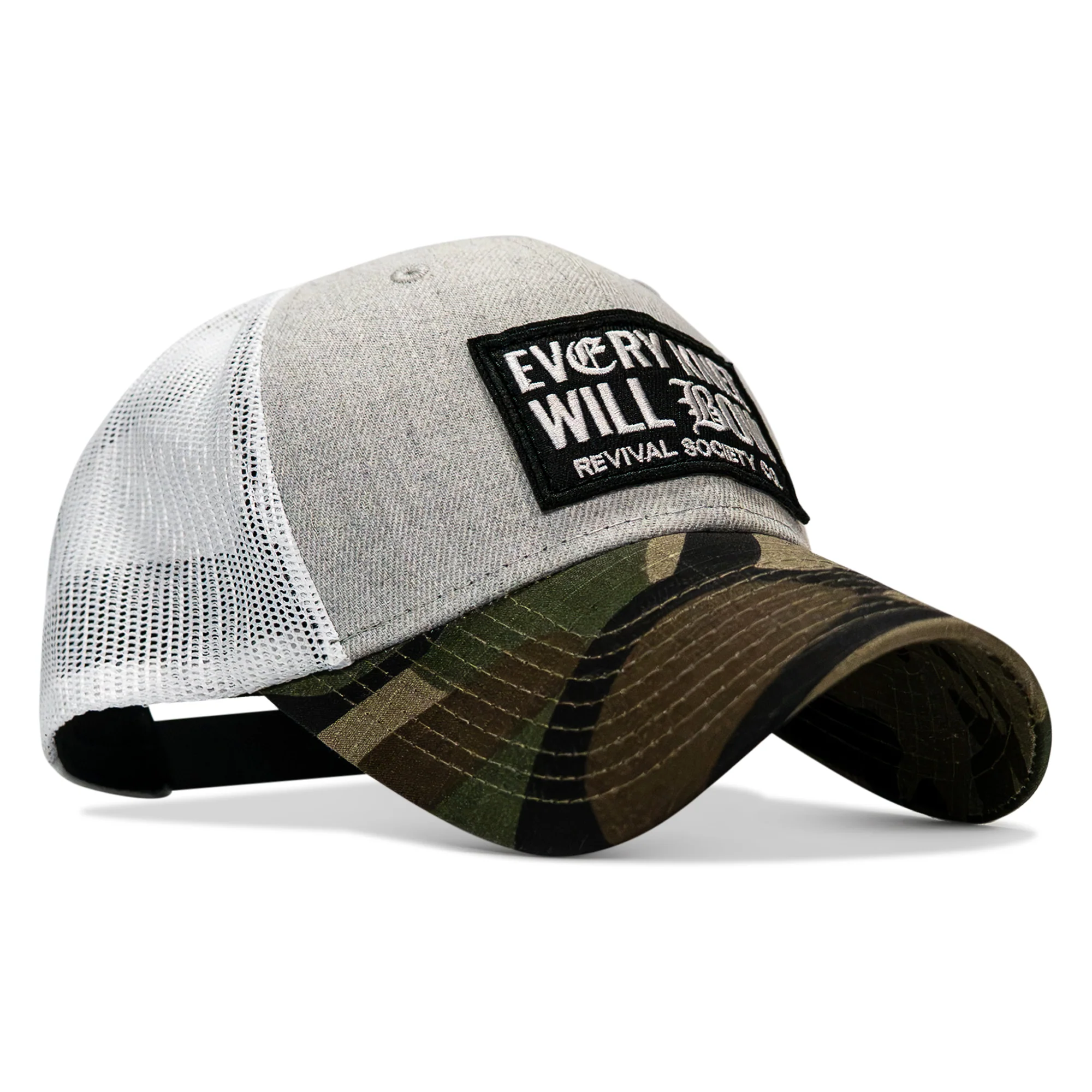 Every Knee Will Bow Patch Original Ripstop Snapback Hat - Image 11
