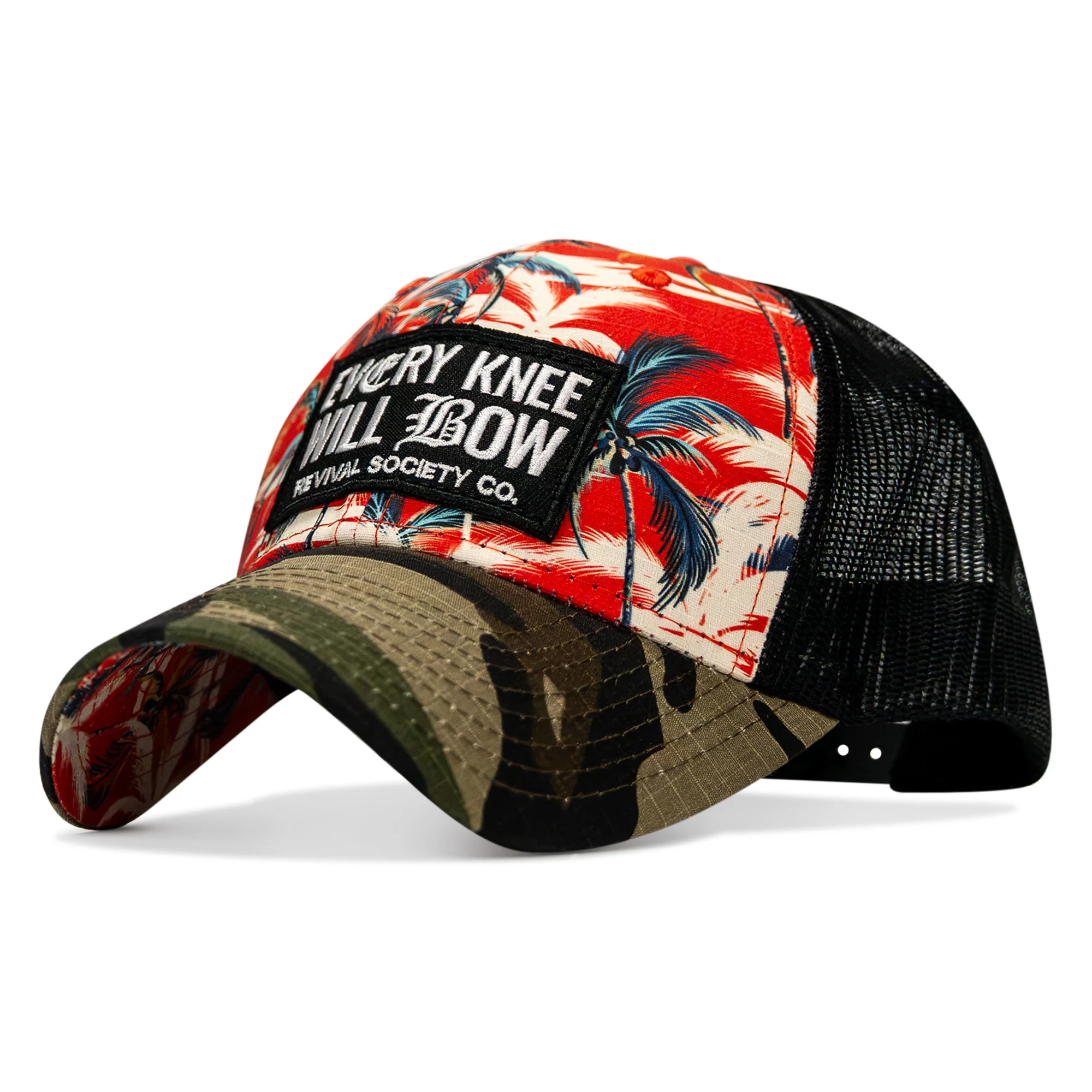 Every Knee Will Bow Patch Original Ripstop Snapback Hat - Image 18