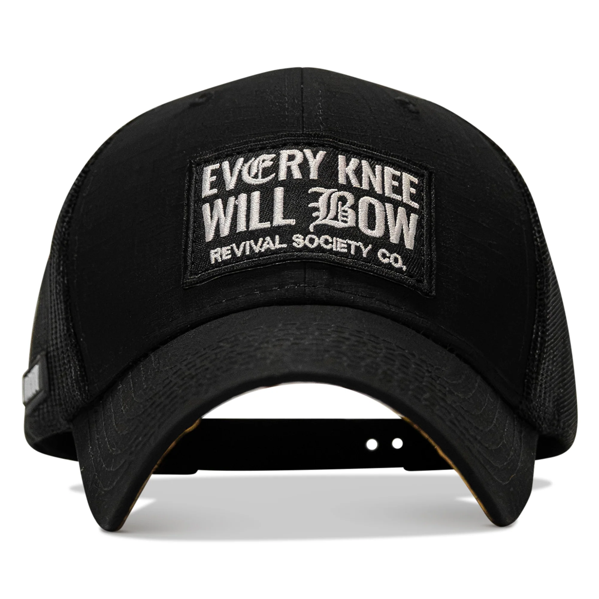 Every Knee Will Bow Patch Original Ripstop Snapback Hat - Image 2