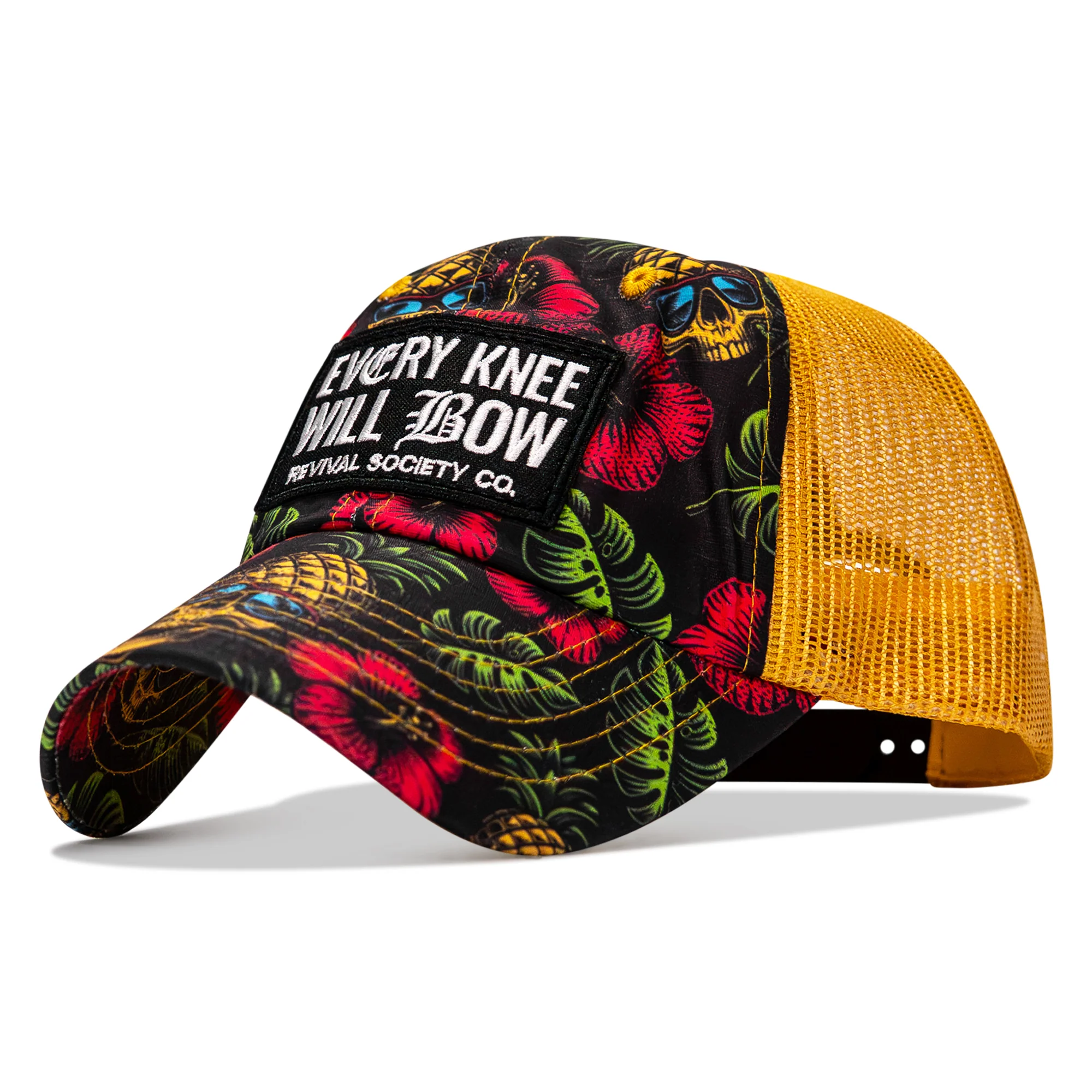 Every Knee Will Bow Patch Tactical Ripstop Mesh Snapback Hat - Image 7