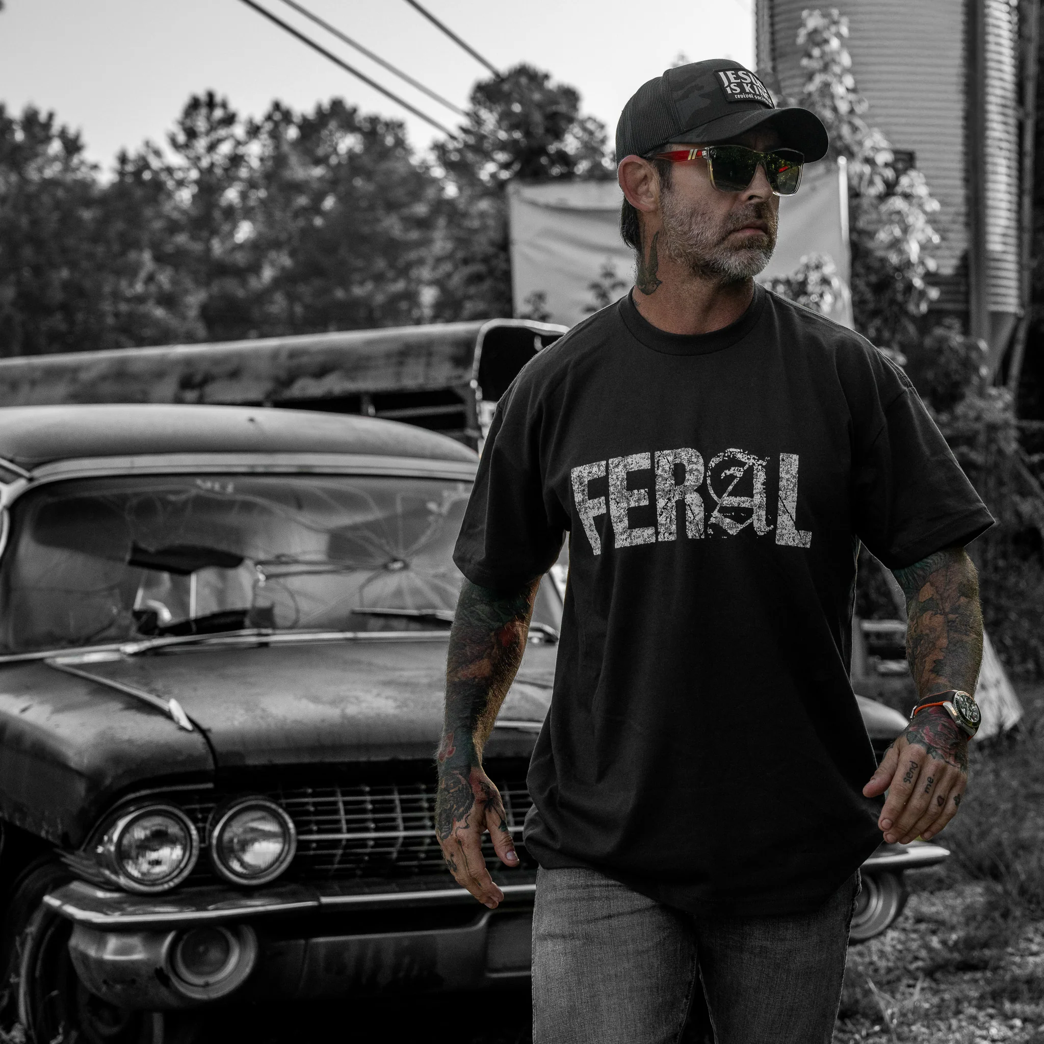 Feral Men's Heavyweight T-Shirt - Image 7