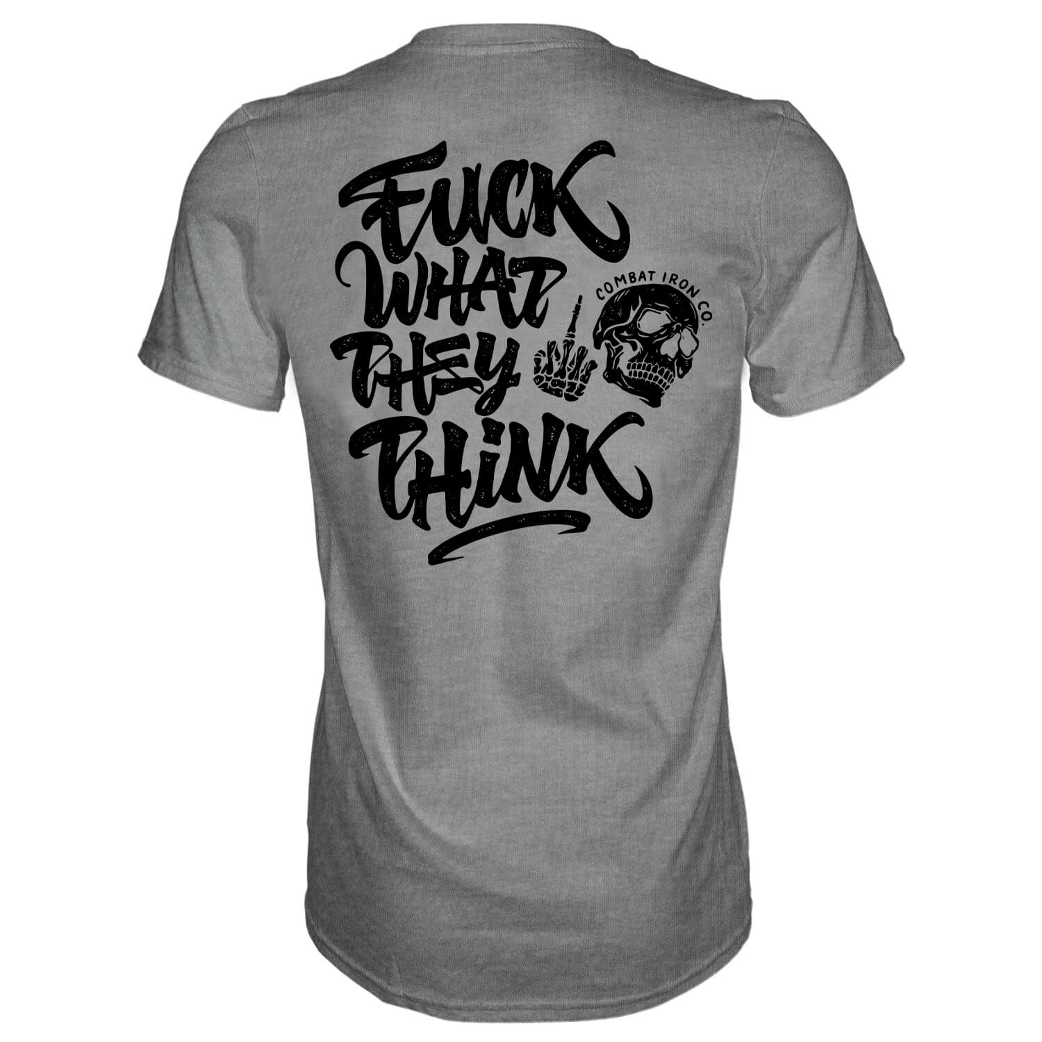 Fuck What They Think Skull Men's T-Shirt - Image 9