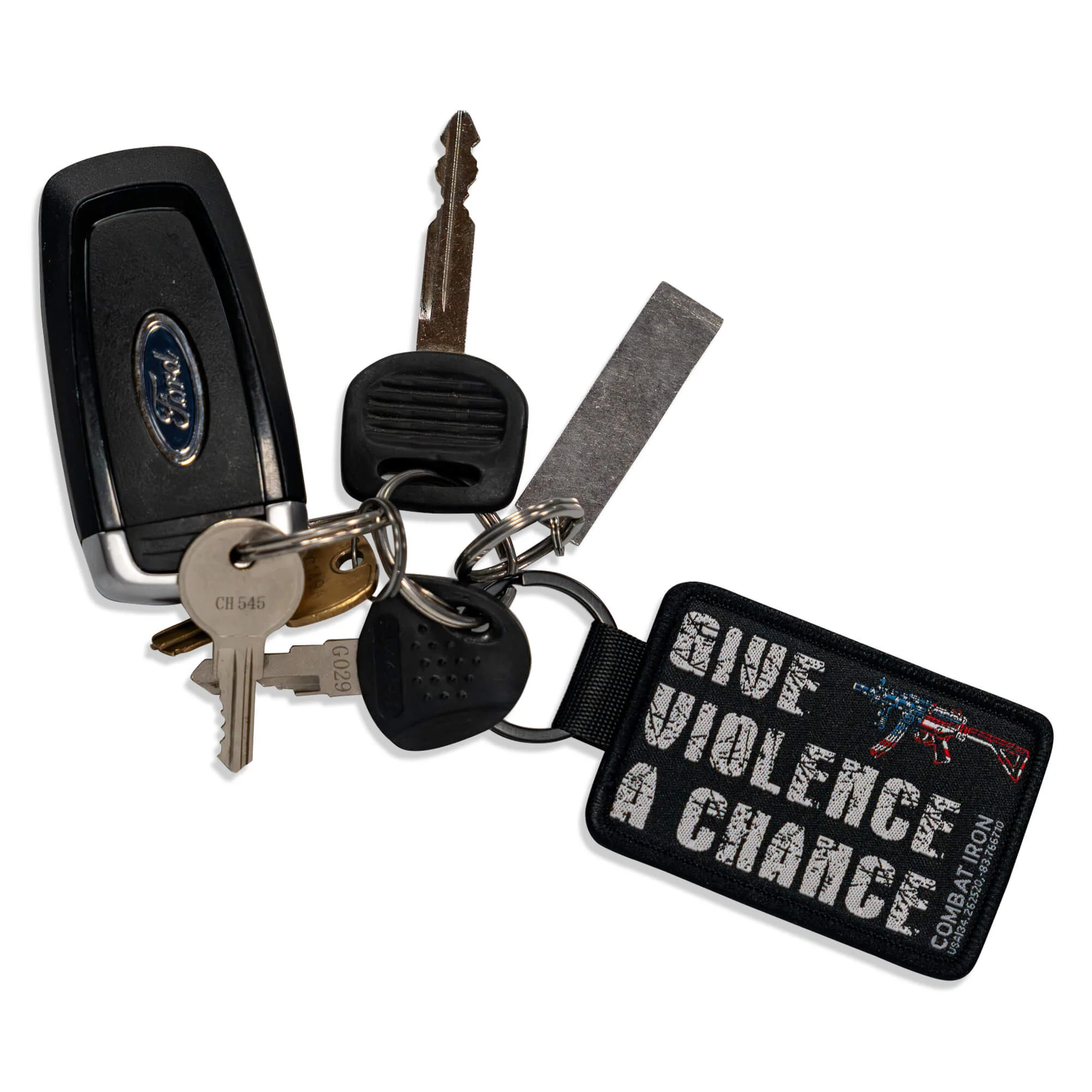 Give Violence A Chance Flight Tag Keychain - Image 5