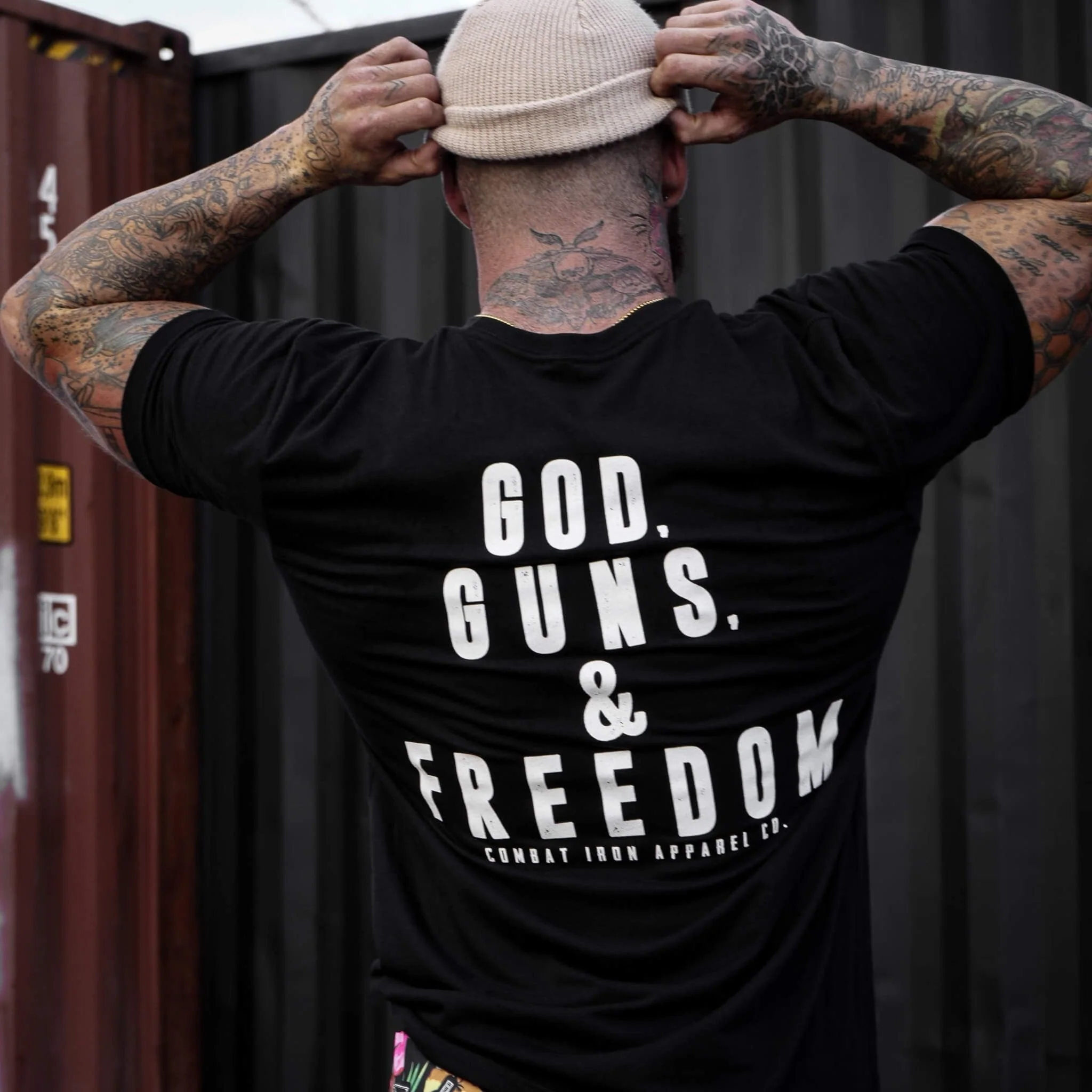 GOD, GUNS, & FREEDOM Men's T-Shirt - Image 4