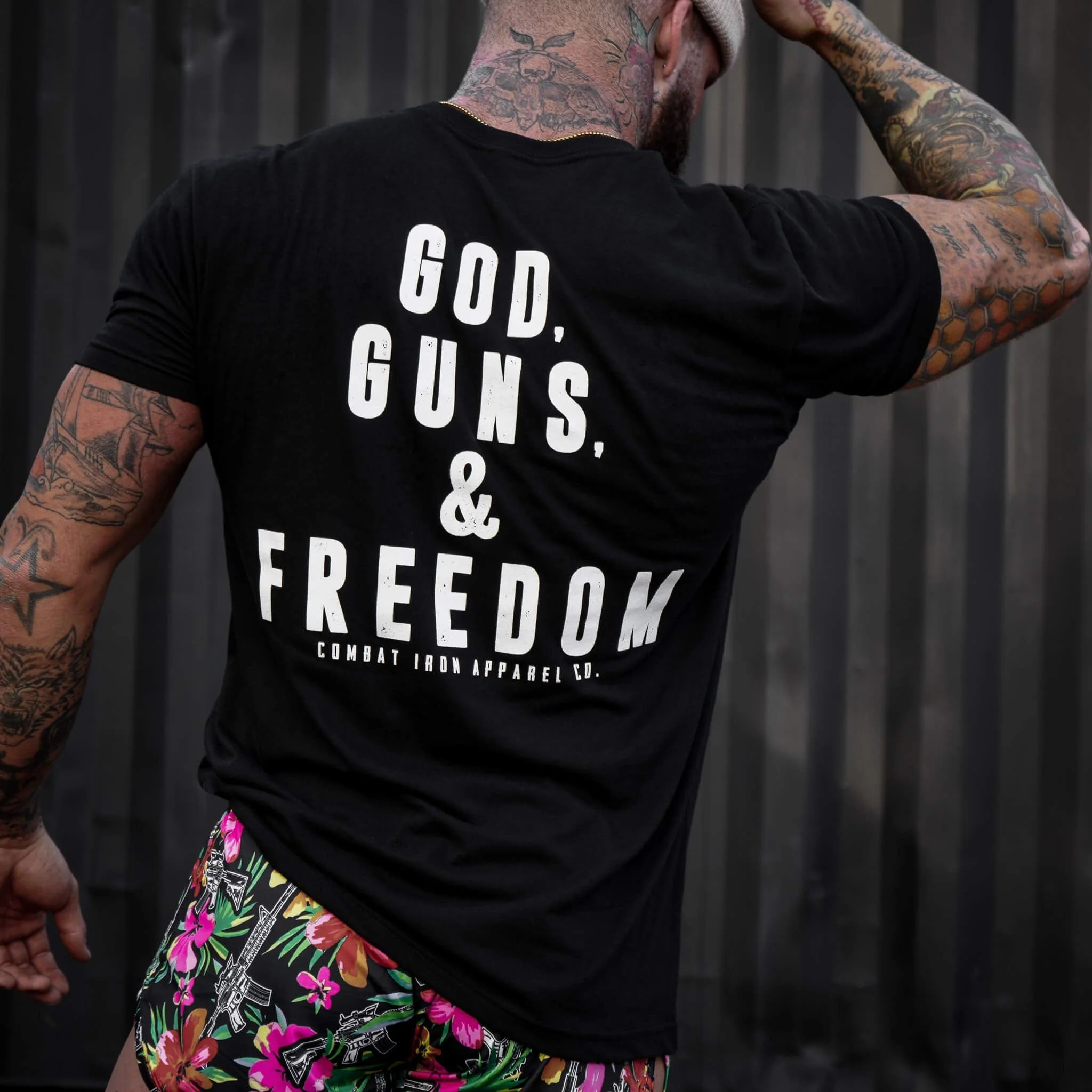 GOD, GUNS, & FREEDOM Men's T-Shirt - Image 7