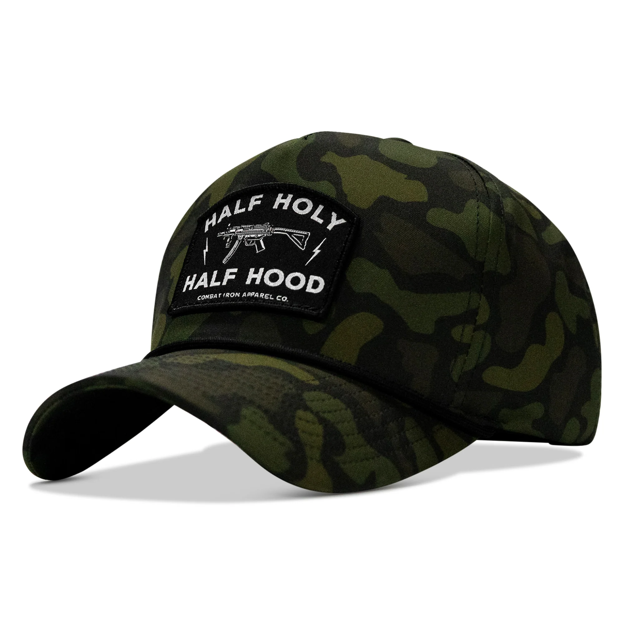 Half Holy. Half Hood. 5 Pannel Rope Snapback Hat - Image 7