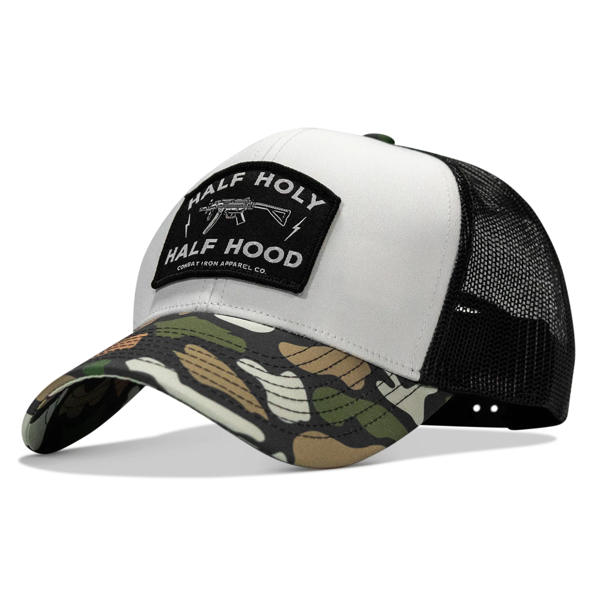 Half Holy. Half Hood. Patch Snapback Hat - Image 57