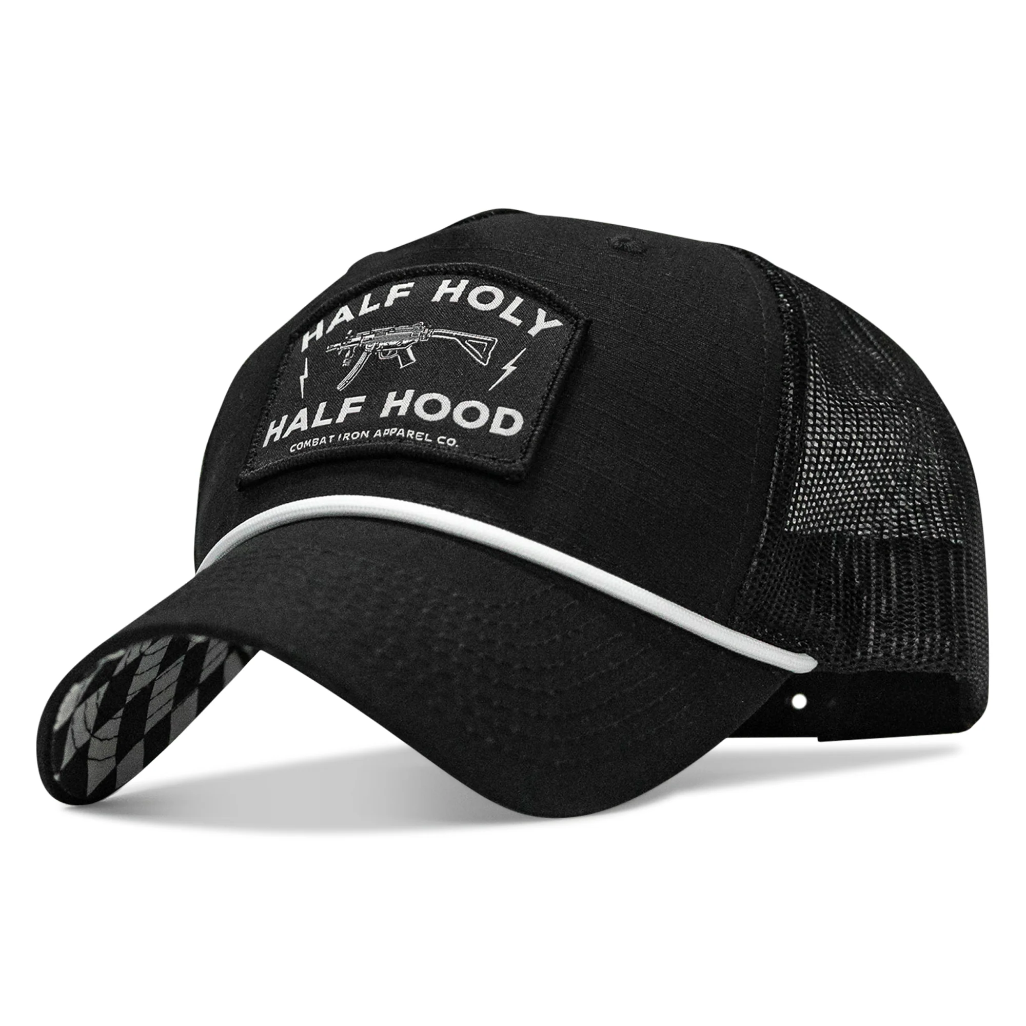 Half Hood. Half Holy Classic 5 Panel Ripstop Rope Snapback Hat - Image 3