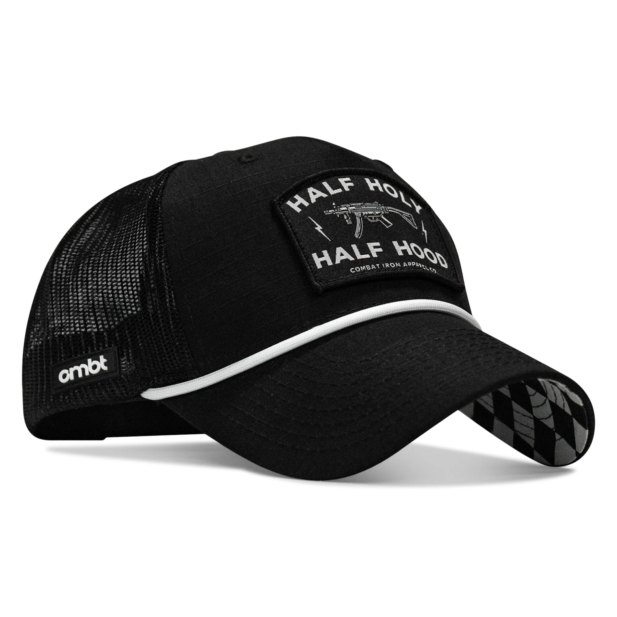 Half Hood. Half Holy Classic 5 Panel Ripstop Rope Snapback Hat - Image 4