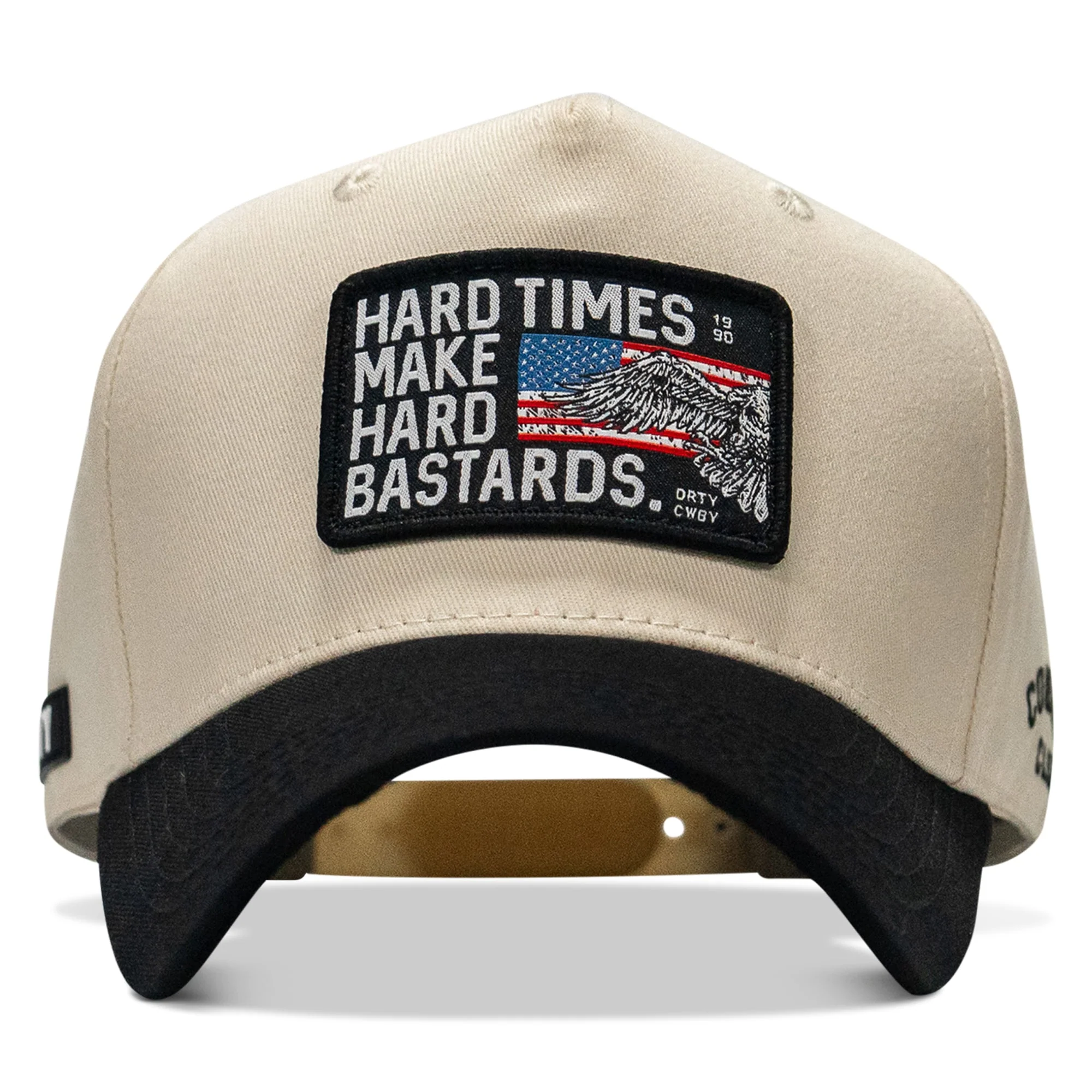 Hard Times Make Hard Bastards Patch Classic 5 Pannel Snapback Hat