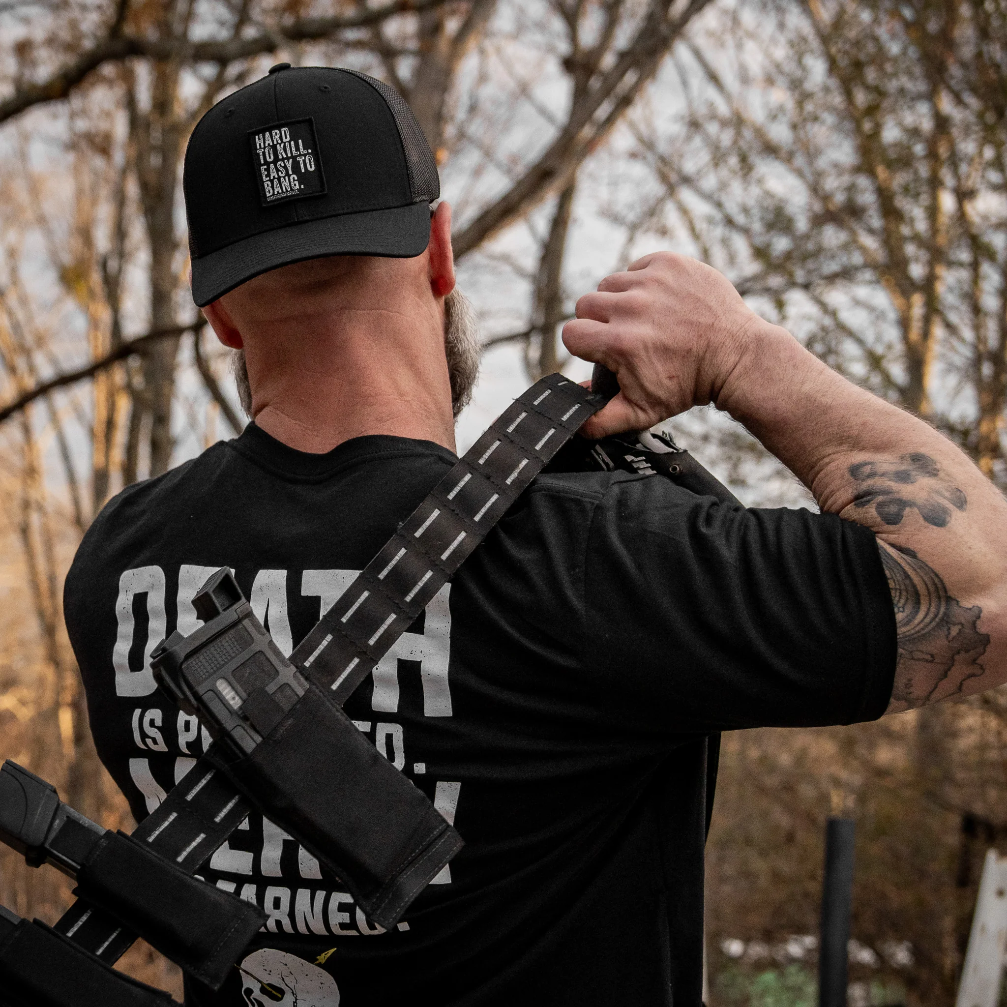 Hard to Kill. Easy to Bang. Patch Snapback Hat - Image 3