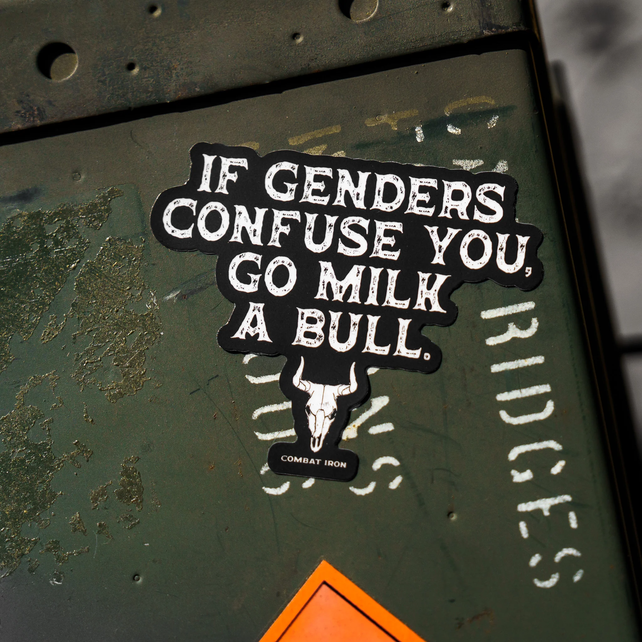 If Genders Confuse You, Go Milk a Bull. Decal Sticker - Image 6