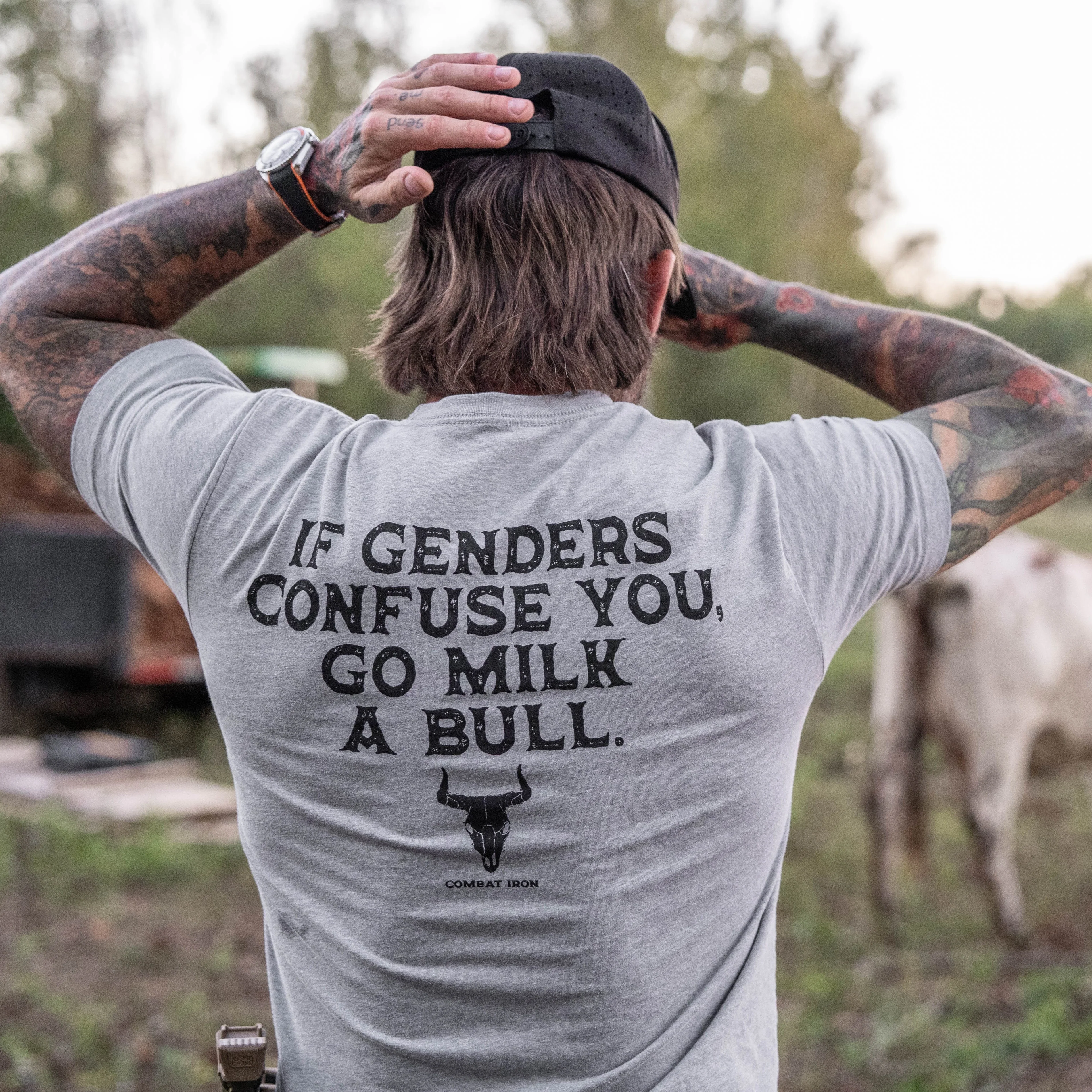 If Genders Confuse You, Go Milk a Bull Men's T-Shirt - Image 13