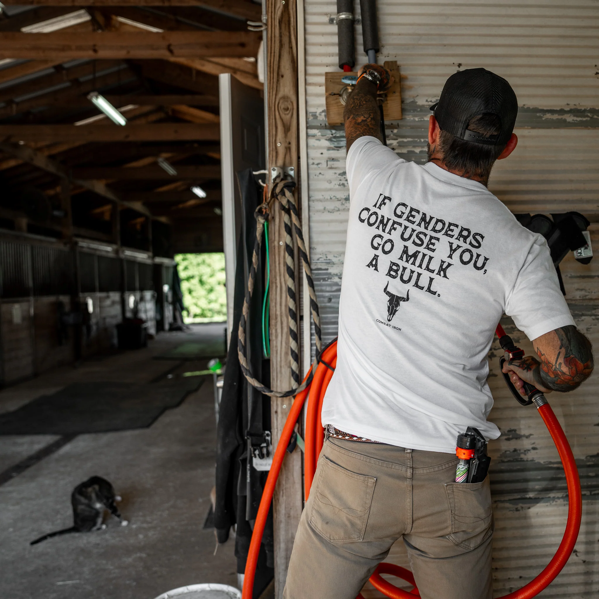 If Genders Confuse You, Go Milk a Bull Men's T-Shirt - Image 38