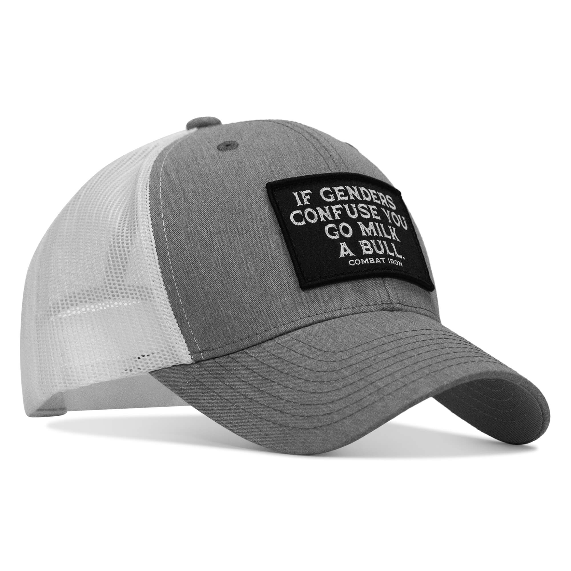If Genders Confuse You, Go Milk A Bull Patch Snapback Hat - Image 35