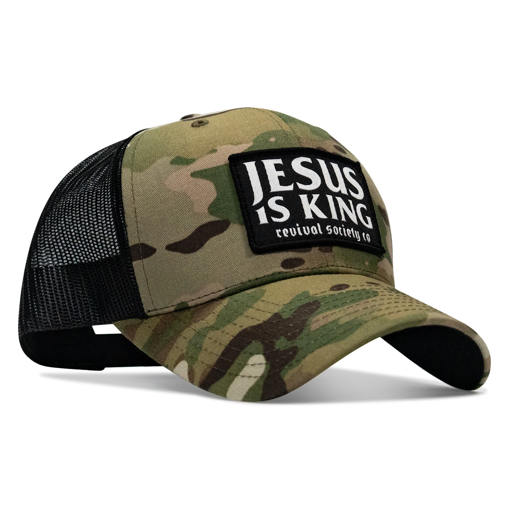 Jesus Is King Patch Snapback Hat - Image 3
