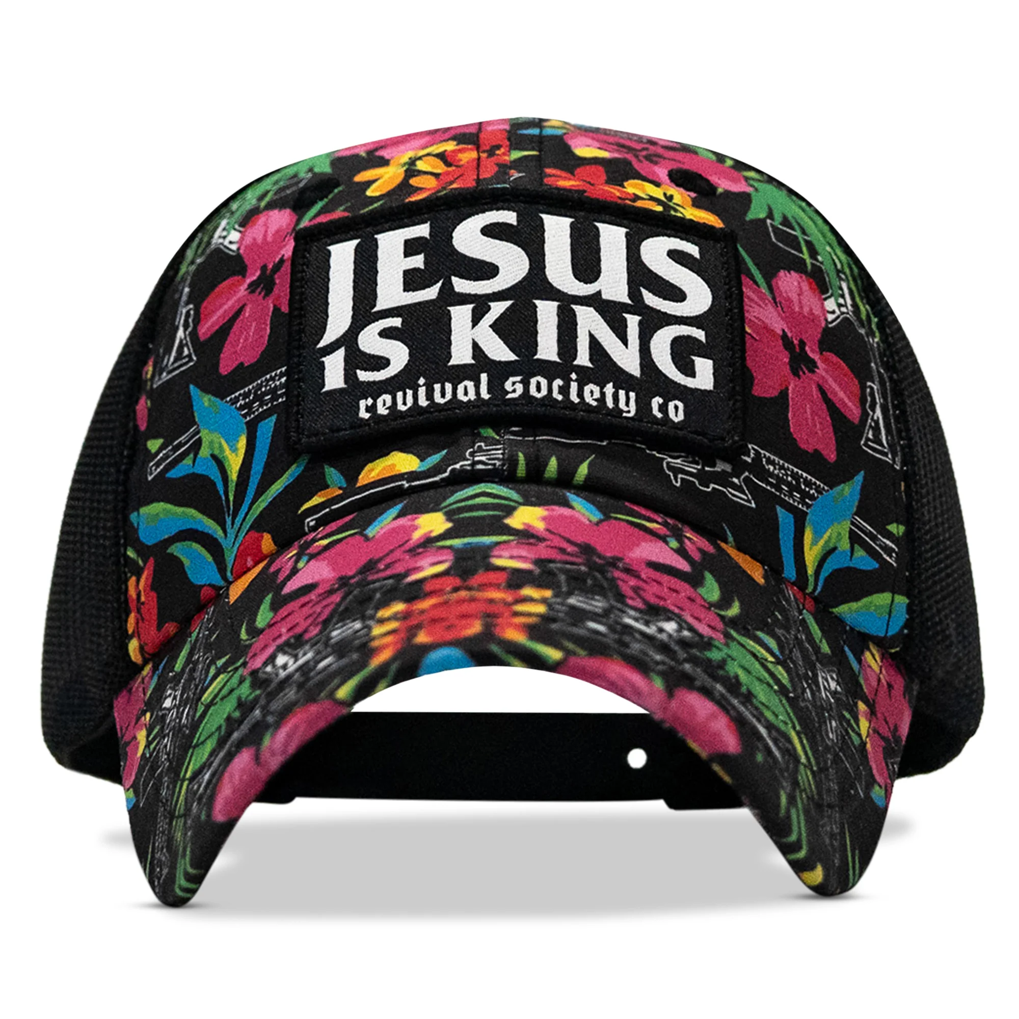 Jesus Is King Patch Tactical Ripstop Mesh Snapback Hat - Image 6