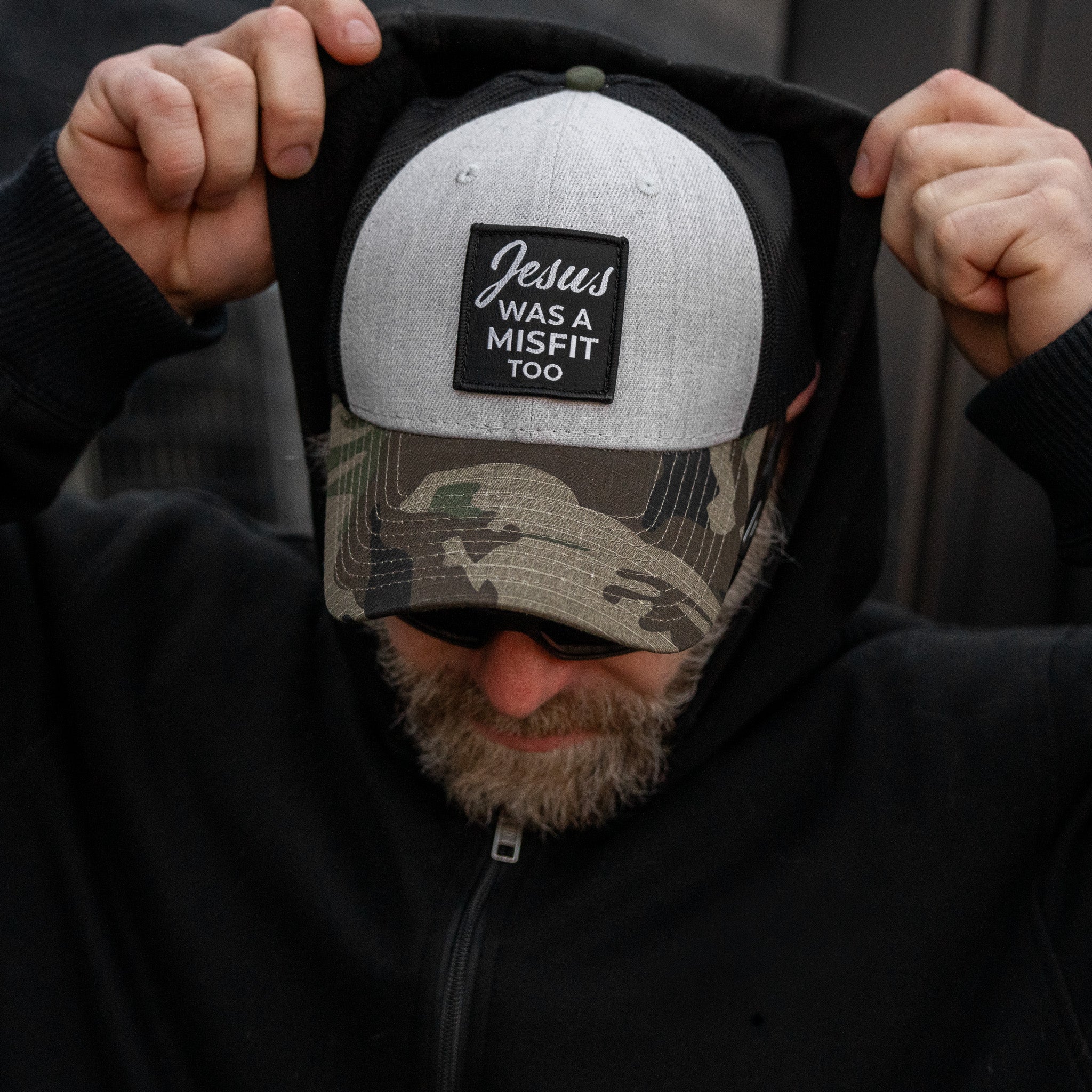 Jesus Was A Misfit Too Patch Snapback Hat - Image 19