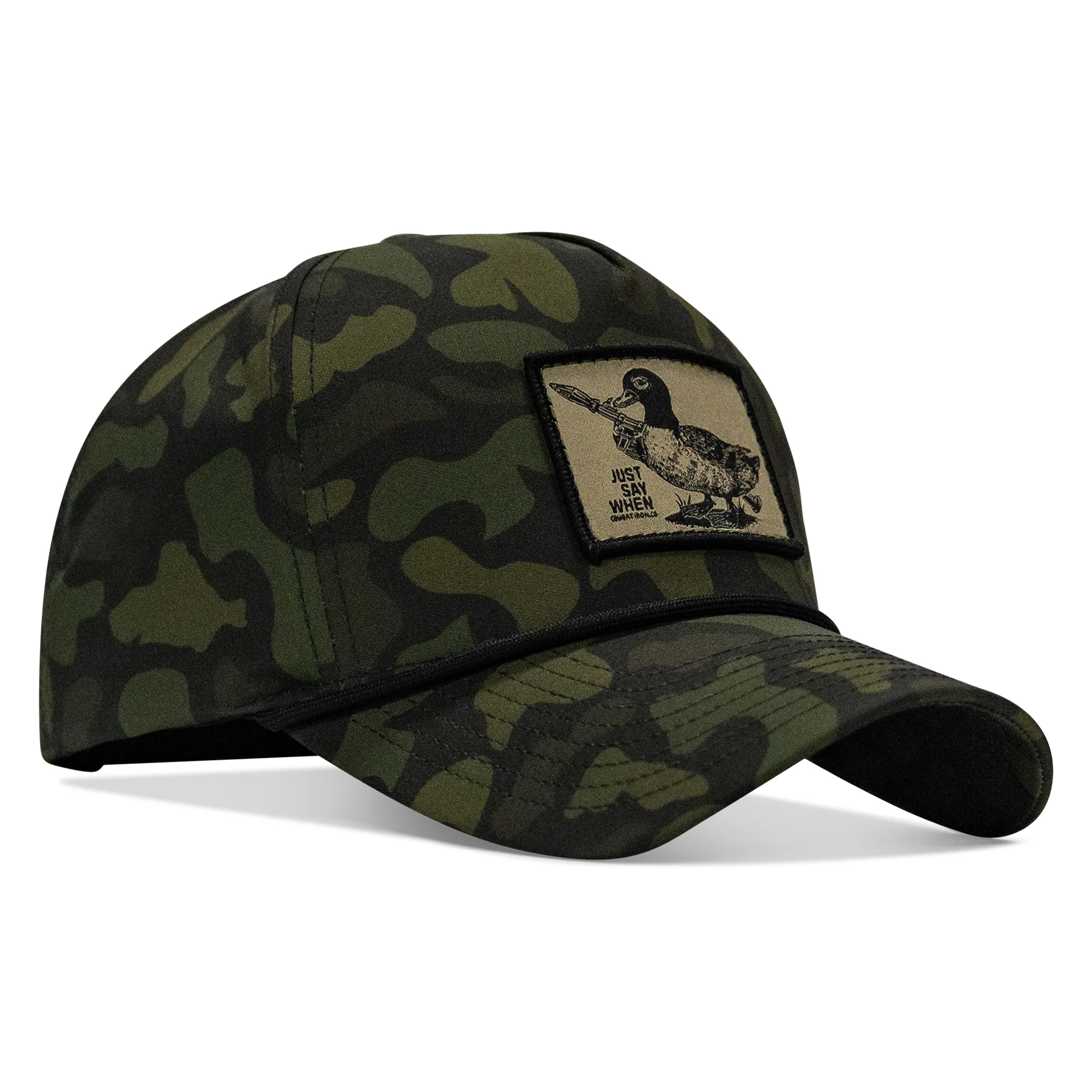 Just Say When 5 Pannel Rope Snapback Hat - Image 13