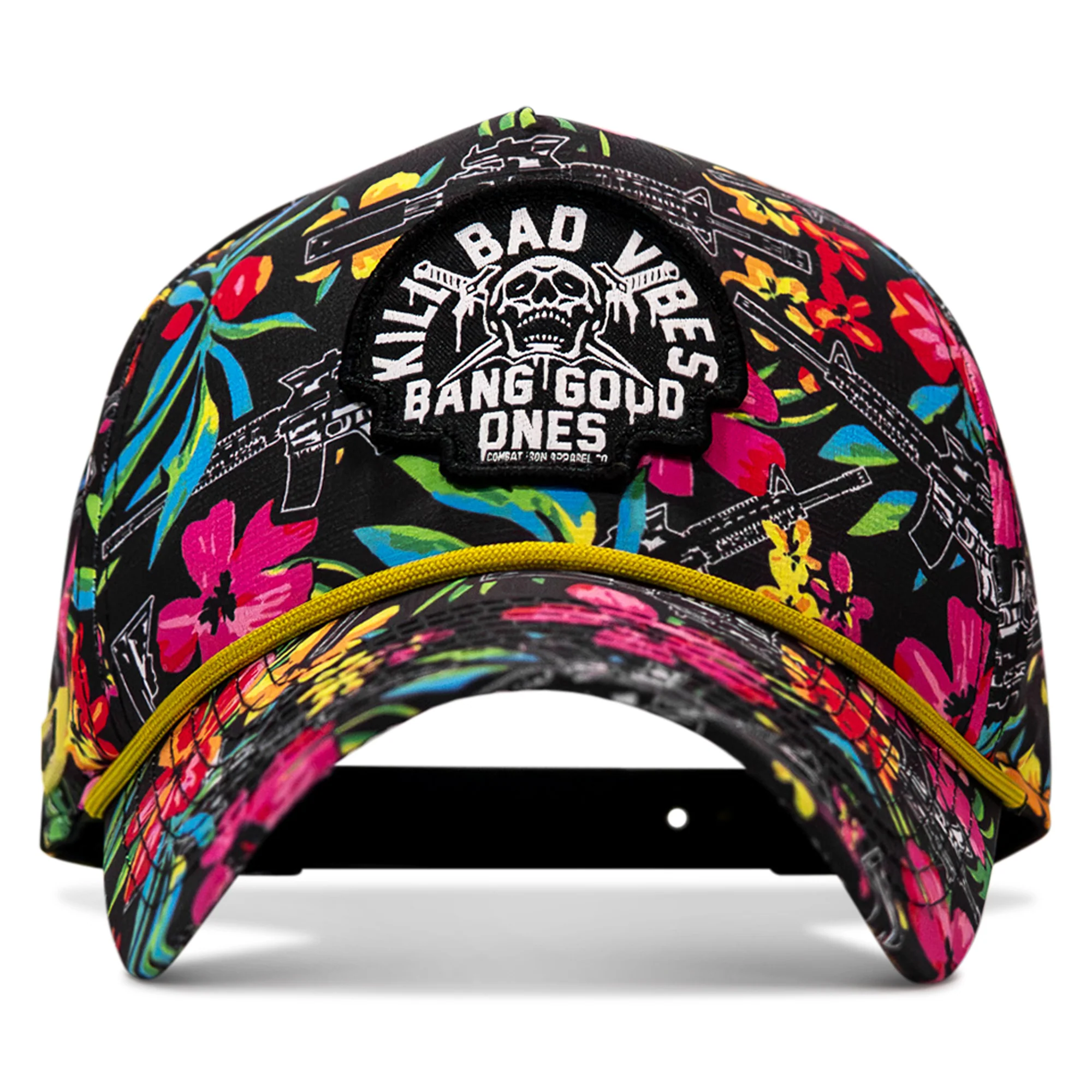 Kill Bad Vibes Skull Weekender Rope Snapback Hat - Image 6