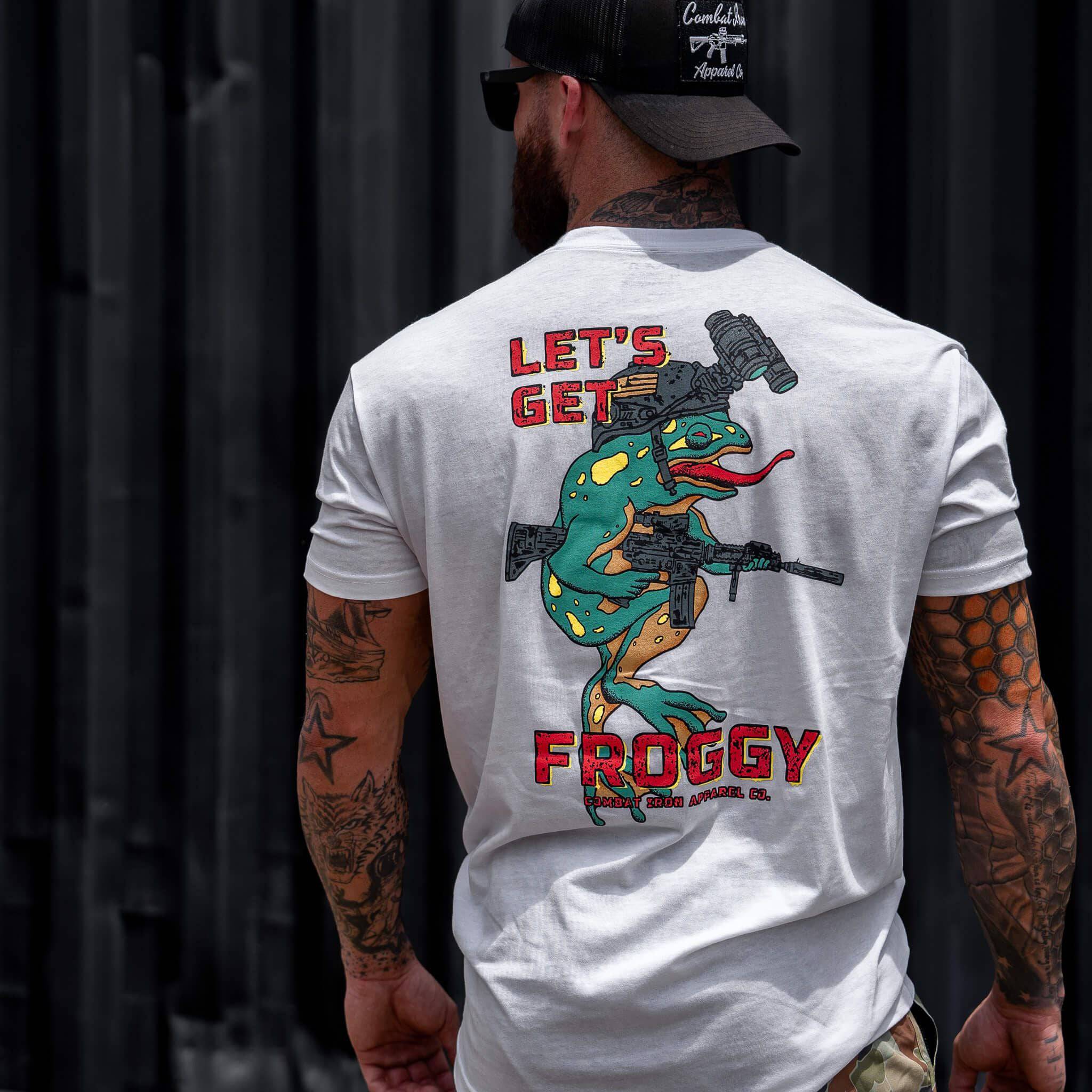 Let's Get Froggy Operator Style Men's  T-Shirt - Image 4