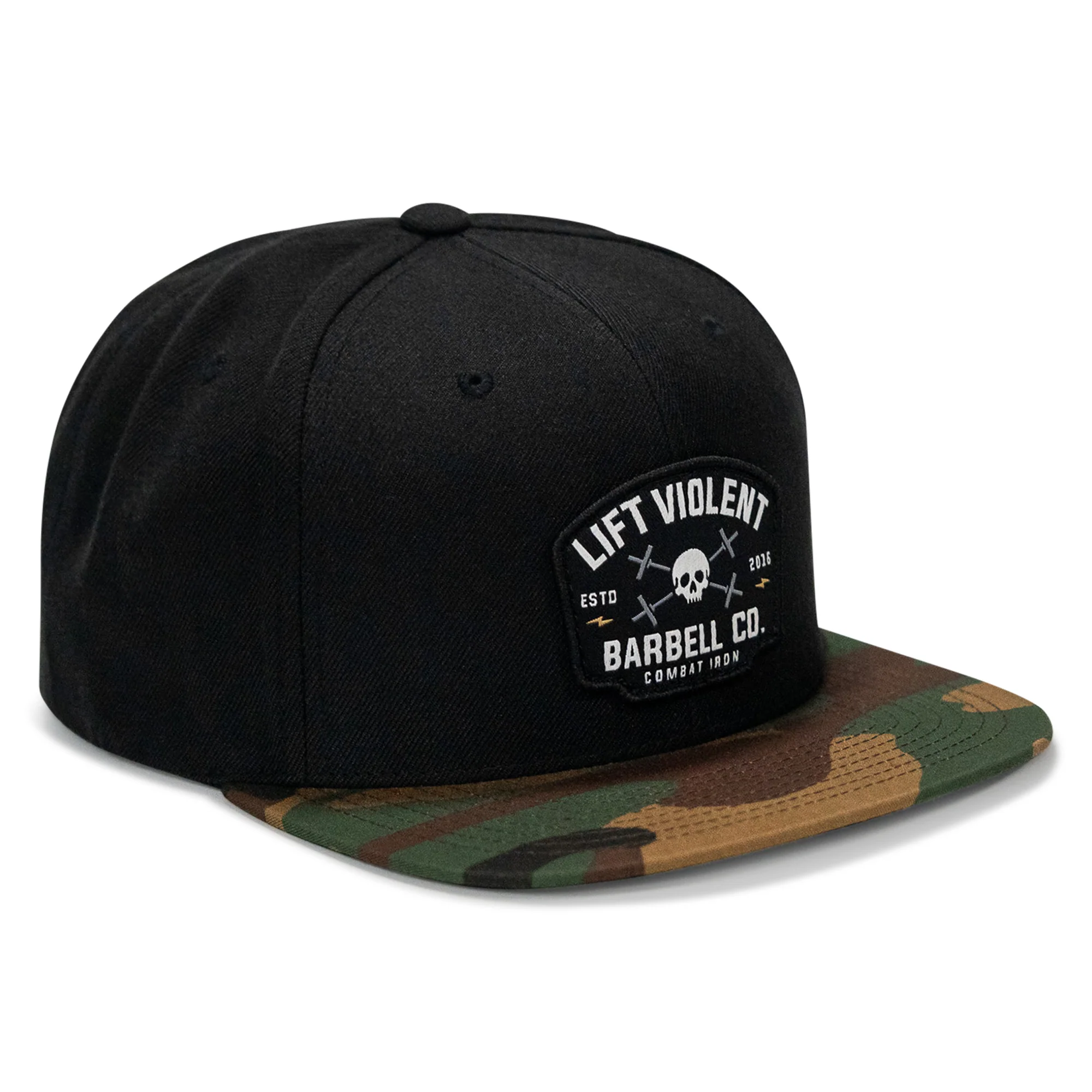 Lift Violent Barbell Co Patch Flatbill Snapback Hat - Image 3