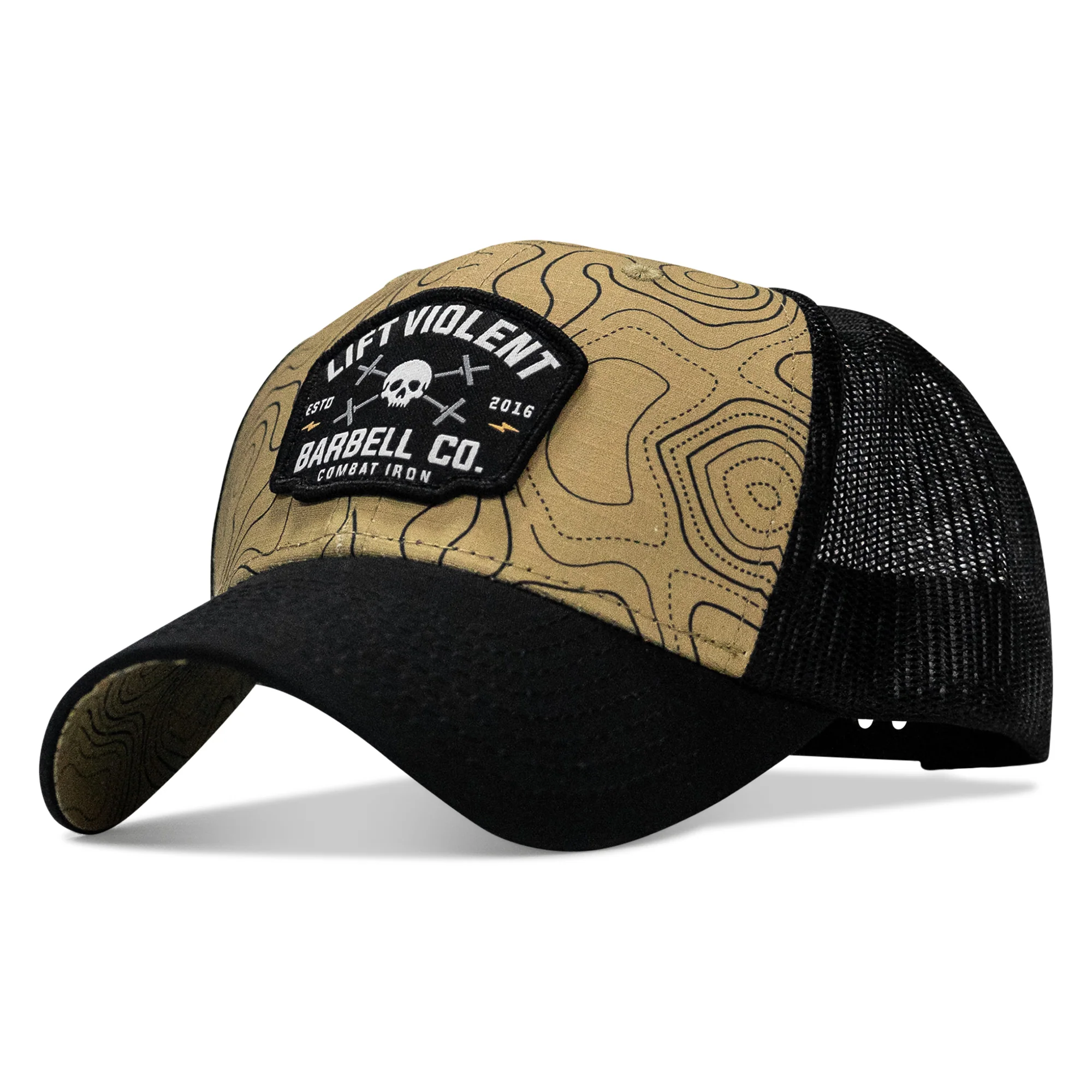 Lift Violent Barbell Co Patch Original Ripstop Snapback Hat - Image 11