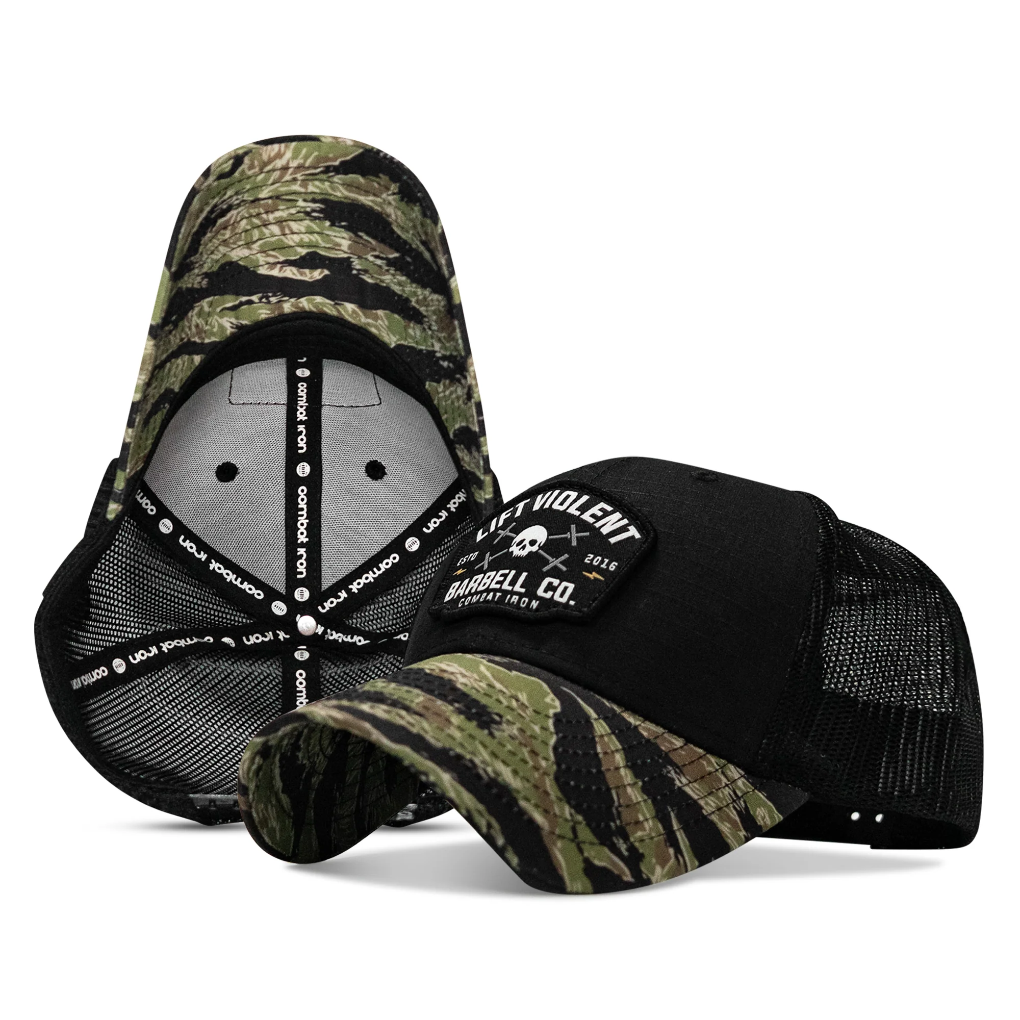 Lift Violent Barbell Co Patch Original Ripstop Snapback Hat - Image 37