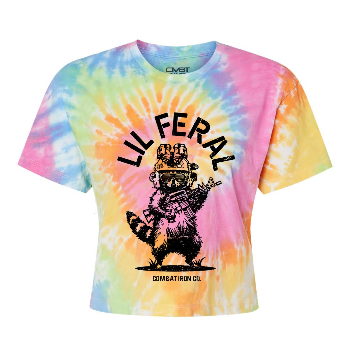 Lil Feral Raccoon Women's Crop T-Shirt - Image 23