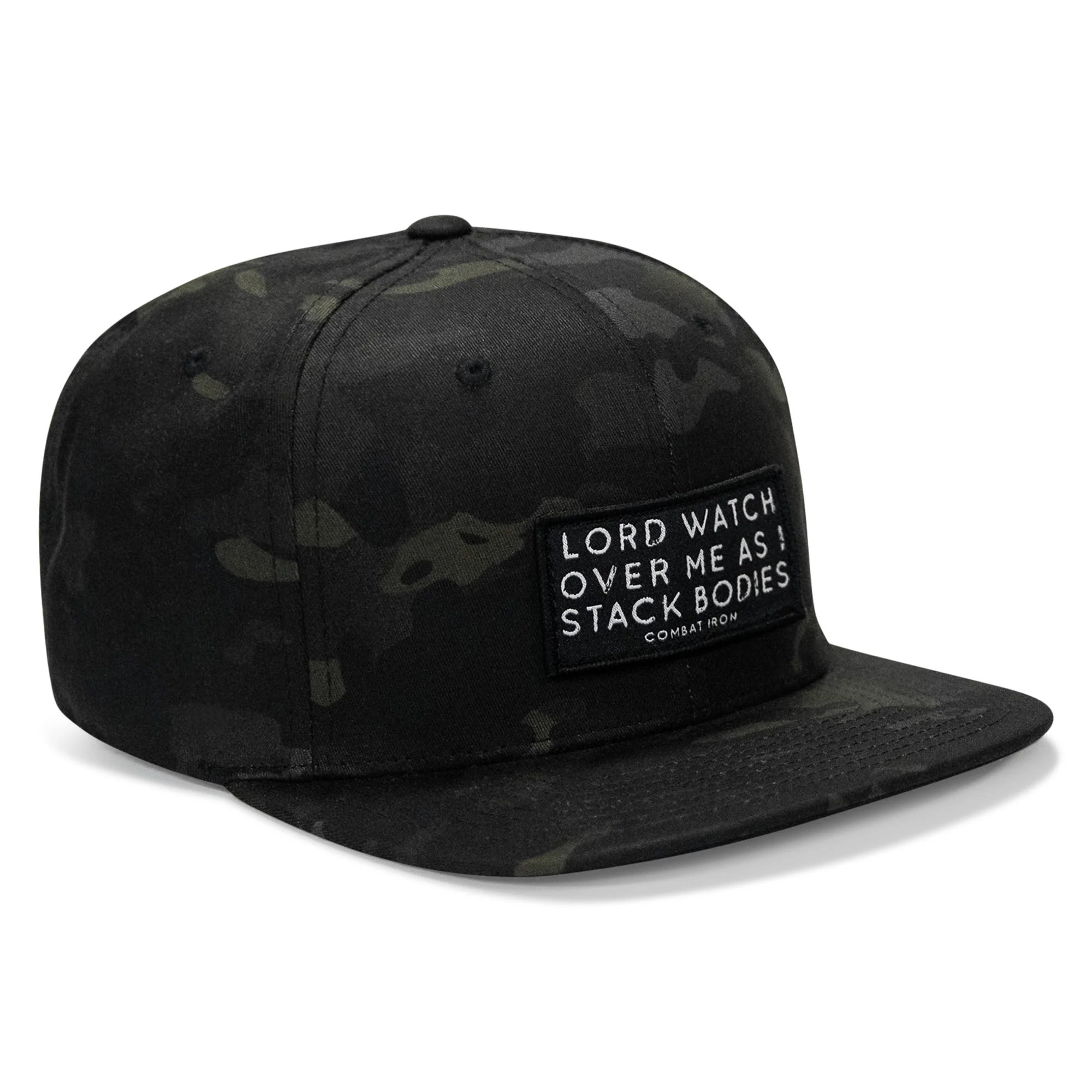 Lord Watch Over Me As I Stack Bodies Patch Flatbill SnapBack Hat - Image 18