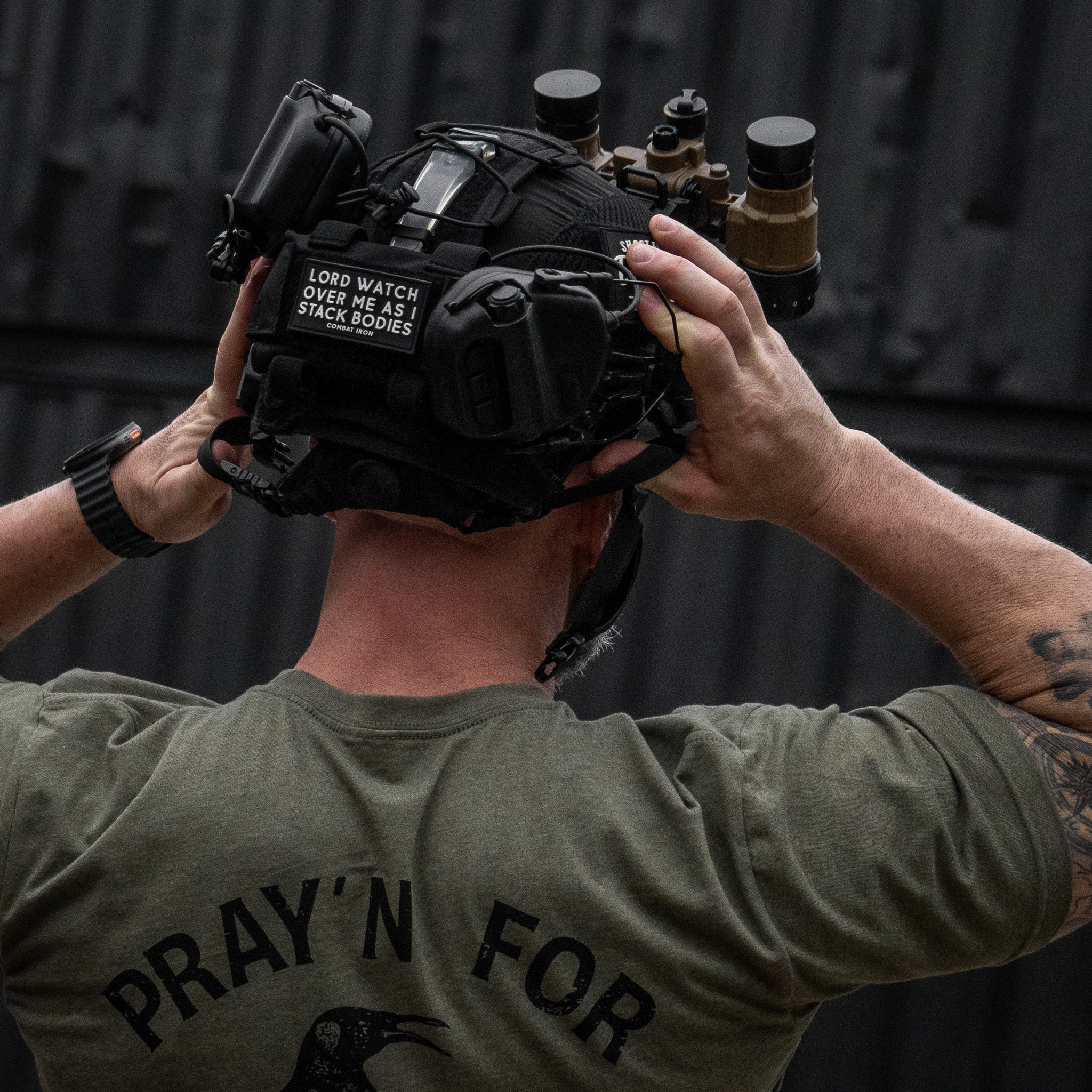 Lord Watch Over Me As I Stack Bodies PVC Patch - Image 3