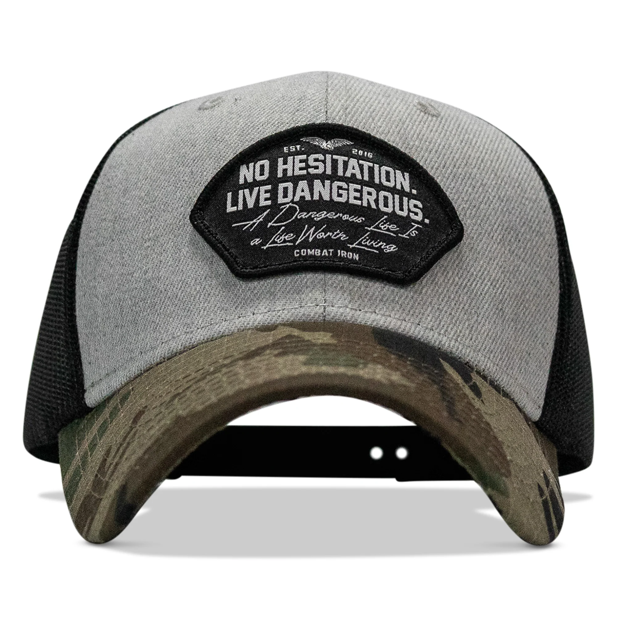 No Hesitation. Live Dangerous Patch Original Ripstop Snapback Hat - Image 20